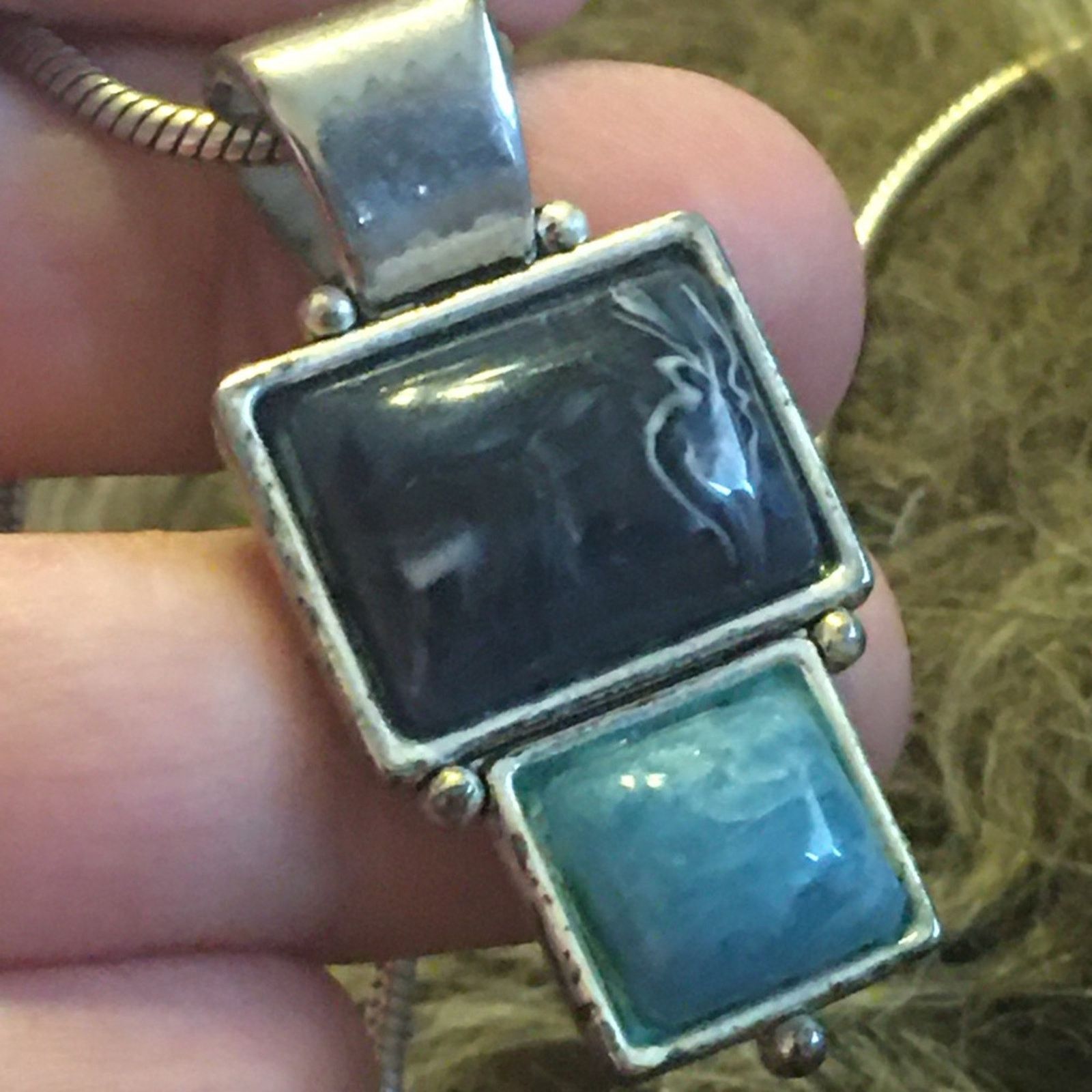 Vintage Vintage 80s Roman marble stone pendant on chain Size ONE SIZE - 6 Thumbnail