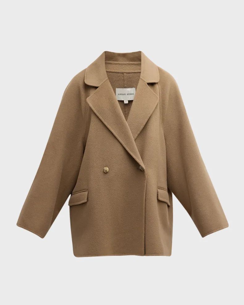 o1s22i1n1024 Gray Wool Cashmere Coat in Beige