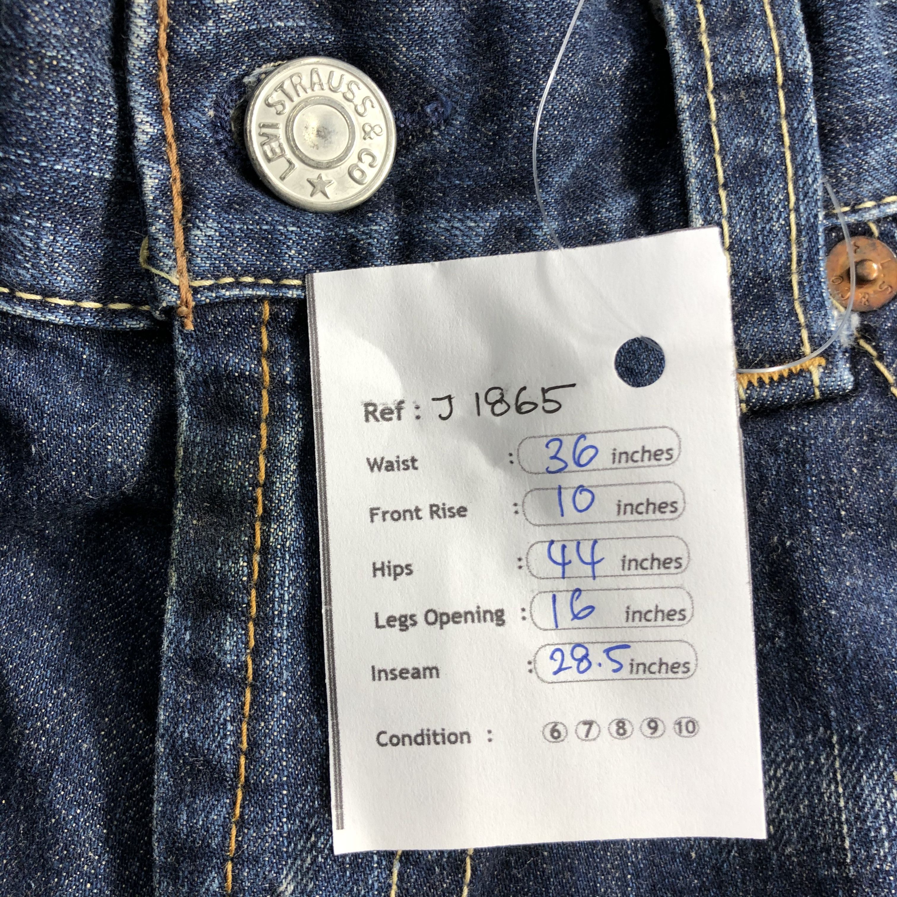 Levi's Vintage 90s Blue Wash Levis 502 Jeans-J1865 Size US 36 / EU 52 - 14 Thumbnail