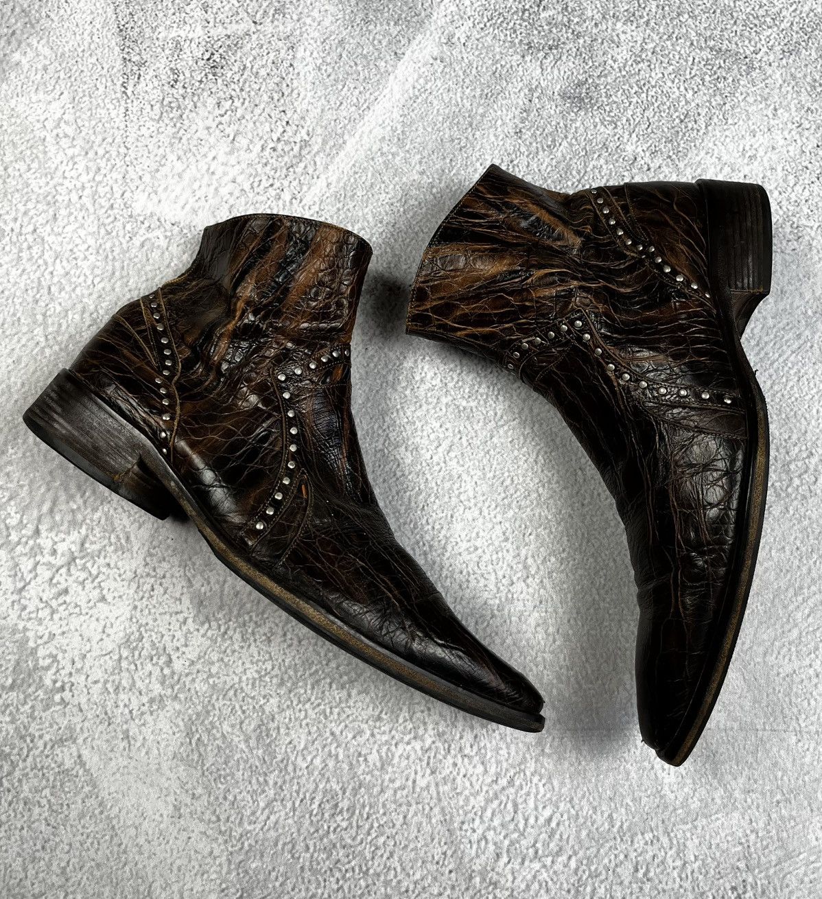 Vintage Leather boots avant garde style vintage size 41 Size US 8 / EU 41 - 1 Thumbnail