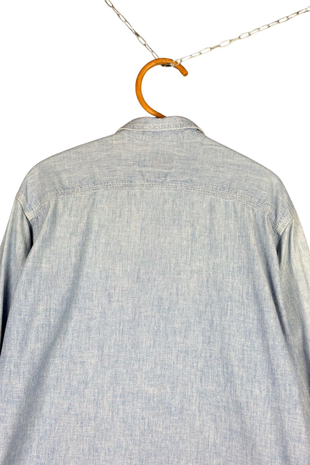 Ralph Lauren 90s RL Authentic Dungarees Chambray Work Shirt - Made in USA Size US XS / EU 42 / 0 - 8 Thumbnail