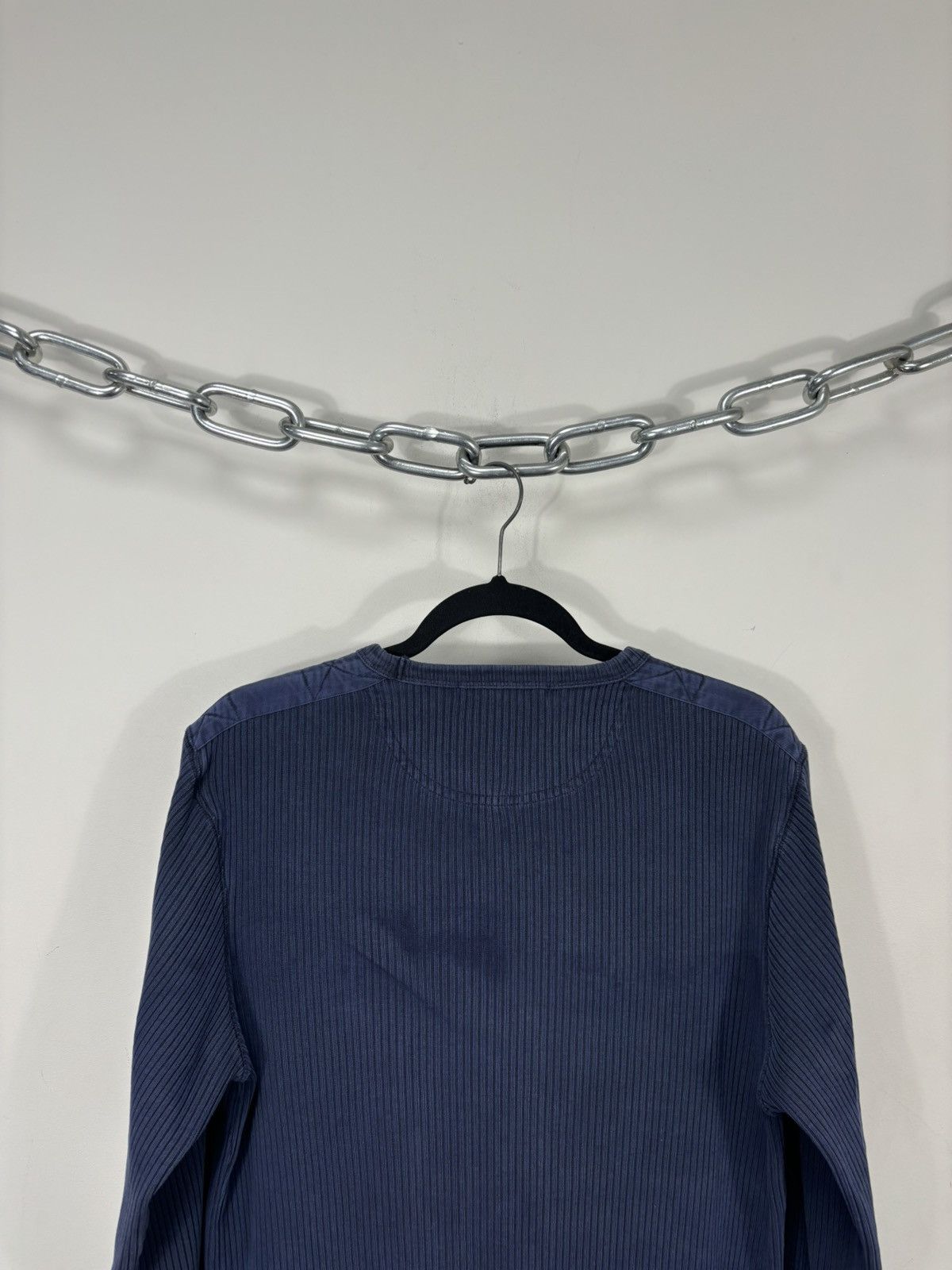 Nigel Cabourn Nigel Cabourn Utility Men’s Blue Ribbed Long Sleeve Tee Size US M / EU 48-50 / 2 - 13 Thumbnail