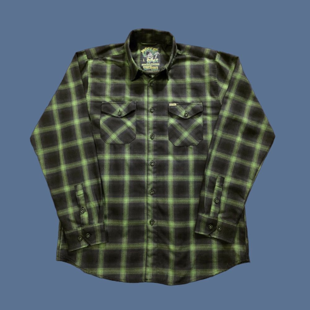 Vintage Dixxon Flannel Company Slimer Long Sleeve Shirt Green & Black Men's L Button-Up Casual, Workwear, Travel Plaid Limited Edition Size US L / EU 52-54 / 3 - 1 Thumbnail