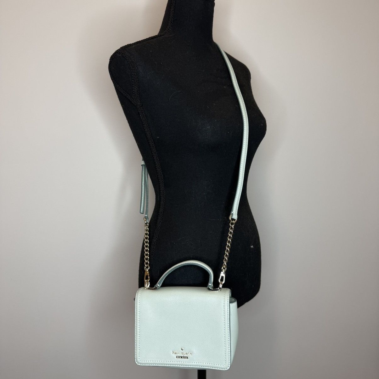 Kate Spade kate spade Mint Green Pebbled Leather Crossbody with Chain Size ONE SIZE - 10 Thumbnail
