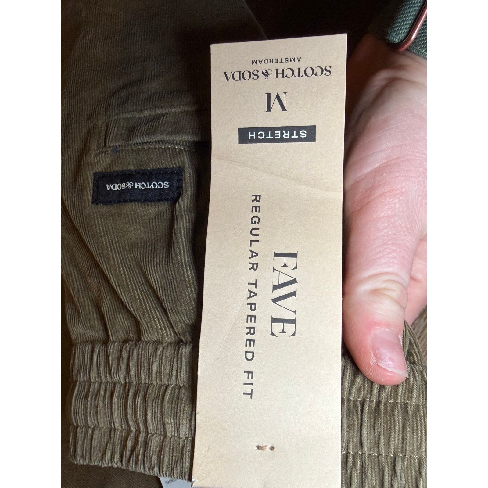 Scotch & Soda Scotch & Soda Corduroy Olive Regular Tapered Fit pant NWT Size US 28 / EU 44 - 2 Thumbnail