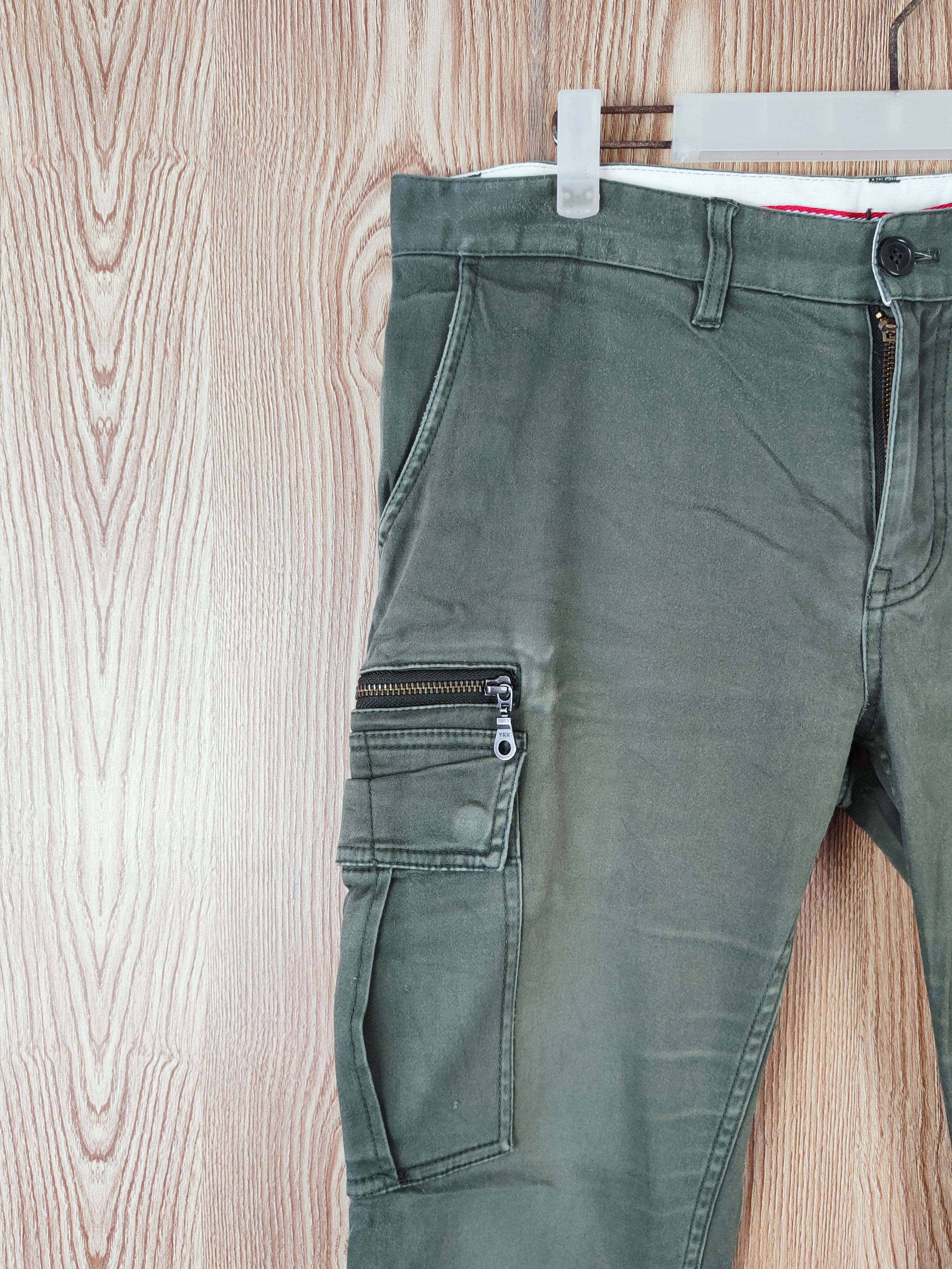 Japanese Brand TK Mixpice Green Multipocket Tactical Cargo Pants #W440 Size US 31 - 3 Thumbnail