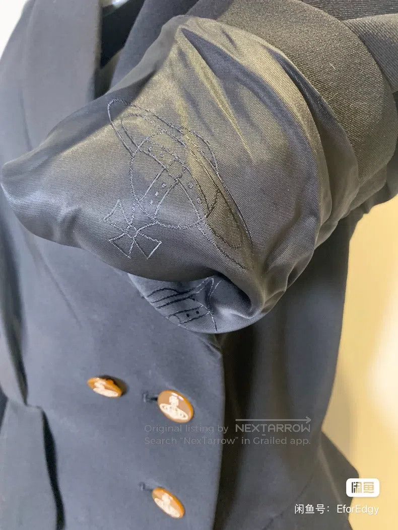 Vivienne Westwood Vivienne Westwood Black asymmetrical jacket and skirt suit Size L / US 10 / IT 46 - 6 Thumbnail