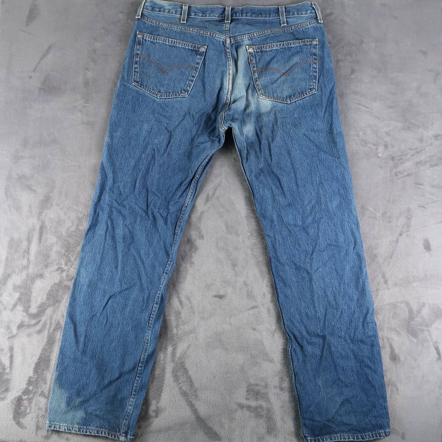 Levi's VINTAGE Levi's 501 Jeans Mens Blue 90s Denim Straight 5-Pocket USA Made Belt Loops 40x34 (38x33) Regular Fit Size US 40 / EU 56 - 2 Thumbnail