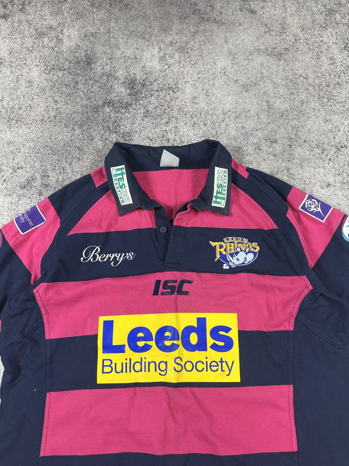 Vintage ISC Leeds Rhinos Rugby Jersey Rare Vintage 4XL UK Sport Size US XXL / EU 58 / 5 - 2 Thumbnail