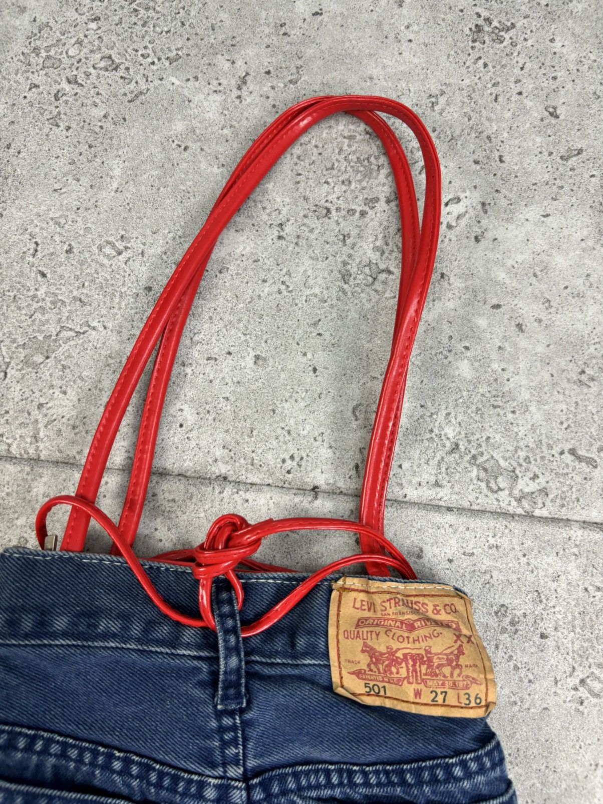 Vintage Grail Rare Japan Levis Bag Denim Hand Made Crafted Y2K 00s Size ONE SIZE - 4 Thumbnail