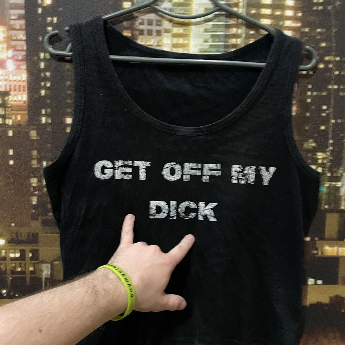 Vintage Vintage 90s Black Graphic Tank Top Streetwear Punk Humor M Size US M / EU 48-50 / 2 - 3 Thumbnail