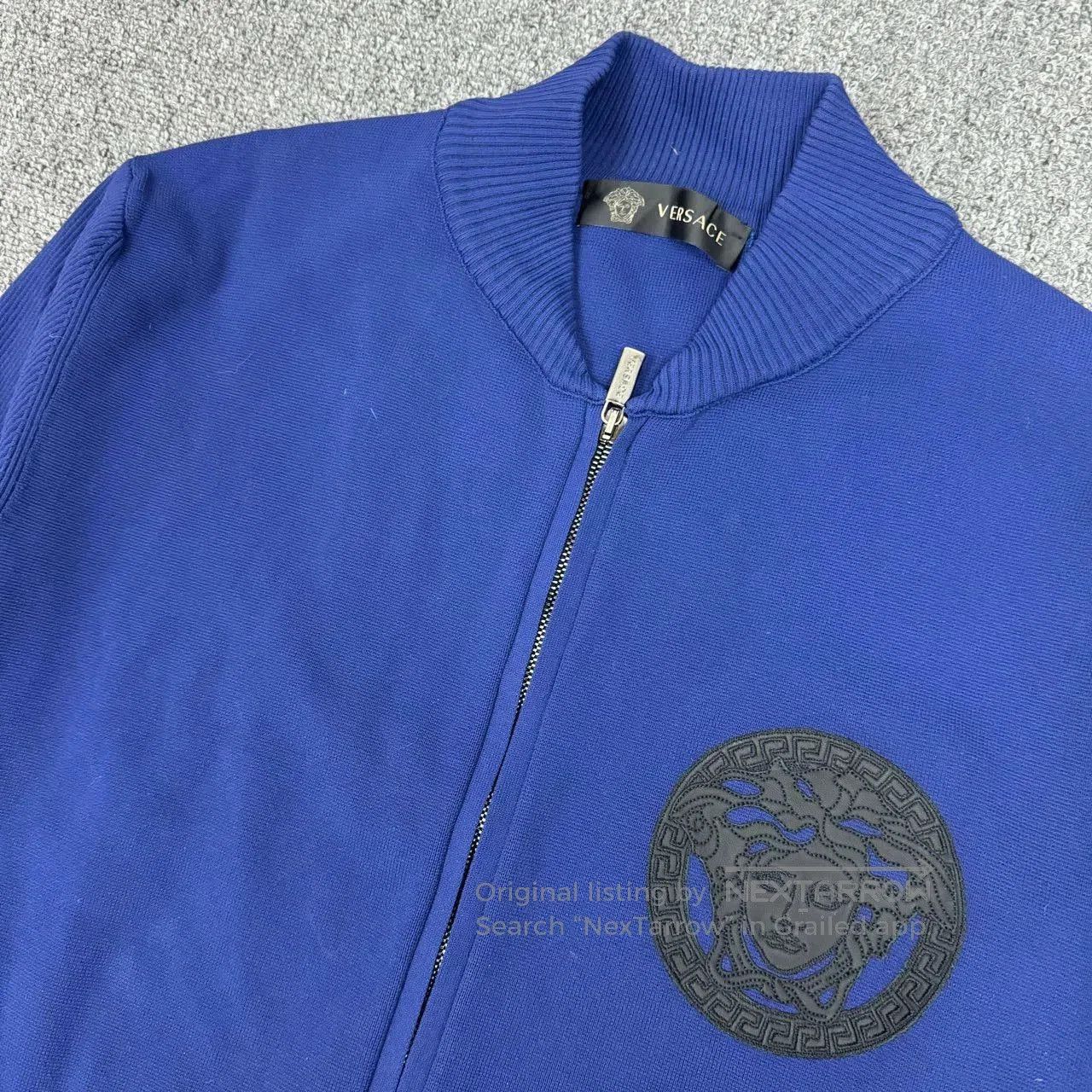 Versace Versace Men's Blue Zip Knit Jacket. Size US L / EU 52-54 / 3 - 3 Thumbnail