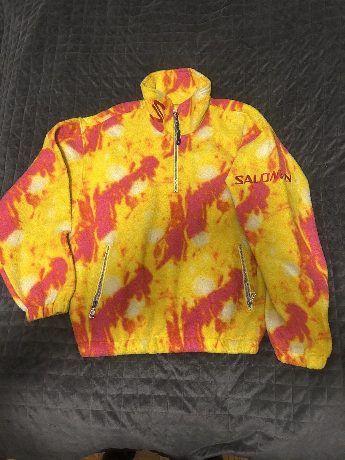 Salomon 90s SALOMON Marble Pattern Fleece Jacket Salomon Size US M / EU 48-50 / 2 - 1 Thumbnail