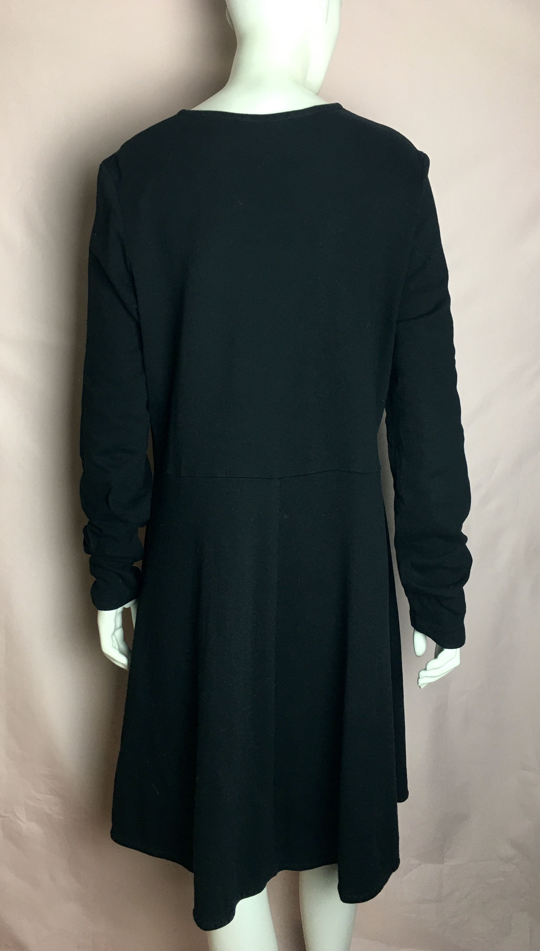 Rundholz Privatsachen Commerz Cocoon Black Cotton Oversized Dress Size M / US 6-8 / IT 42-44 - 5 Thumbnail
