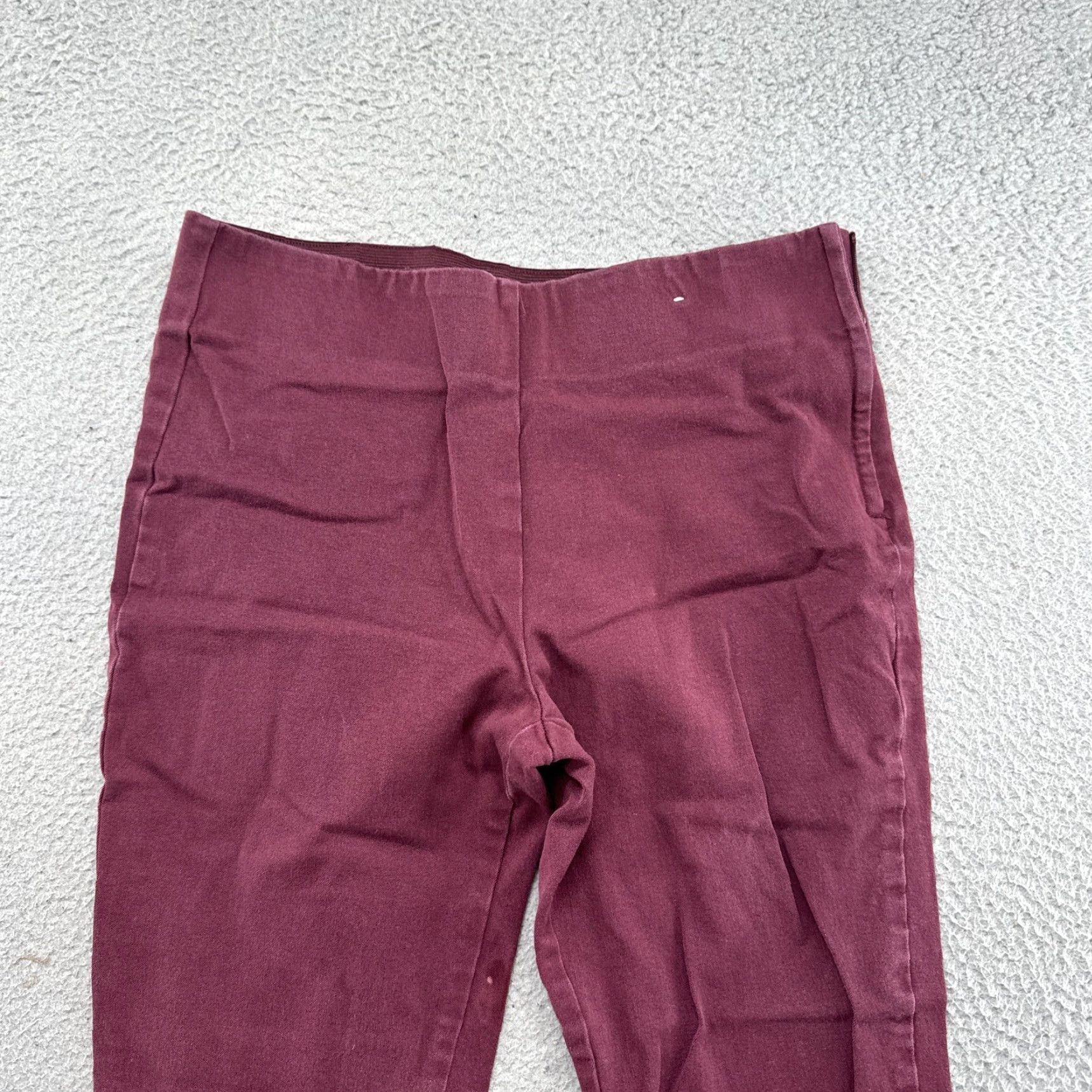 Vintage Joules Hepworth Trousers Maroon Red Burgundy Stretch Size 10 Women's Pants Ankle, 10, Red, Stretch, Regular, Women Size 32" / US 10 / IT 46 - 2 Thumbnail