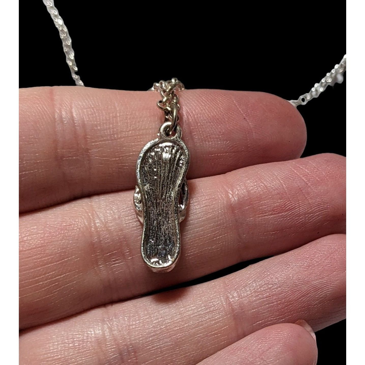 Other Silver Rhinestone Sandal Necklace Size ONE SIZE - 6 Thumbnail