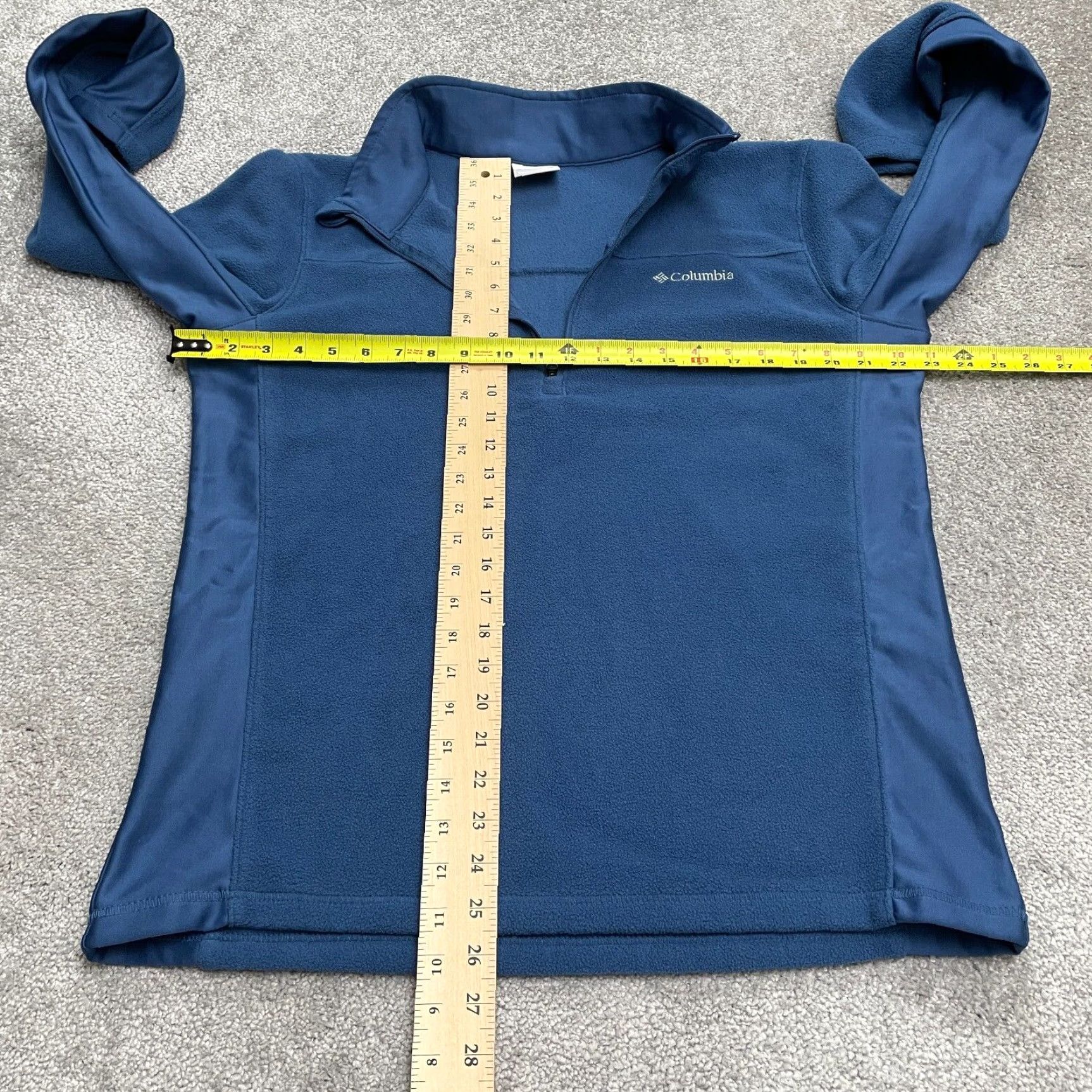 Vintage Columbia Overlay Jacket Mens Medium Blue Fleece 1/2 Zip Outdoor All Seasons Hiking Size US M / EU 48-50 / 2 - 6 Thumbnail