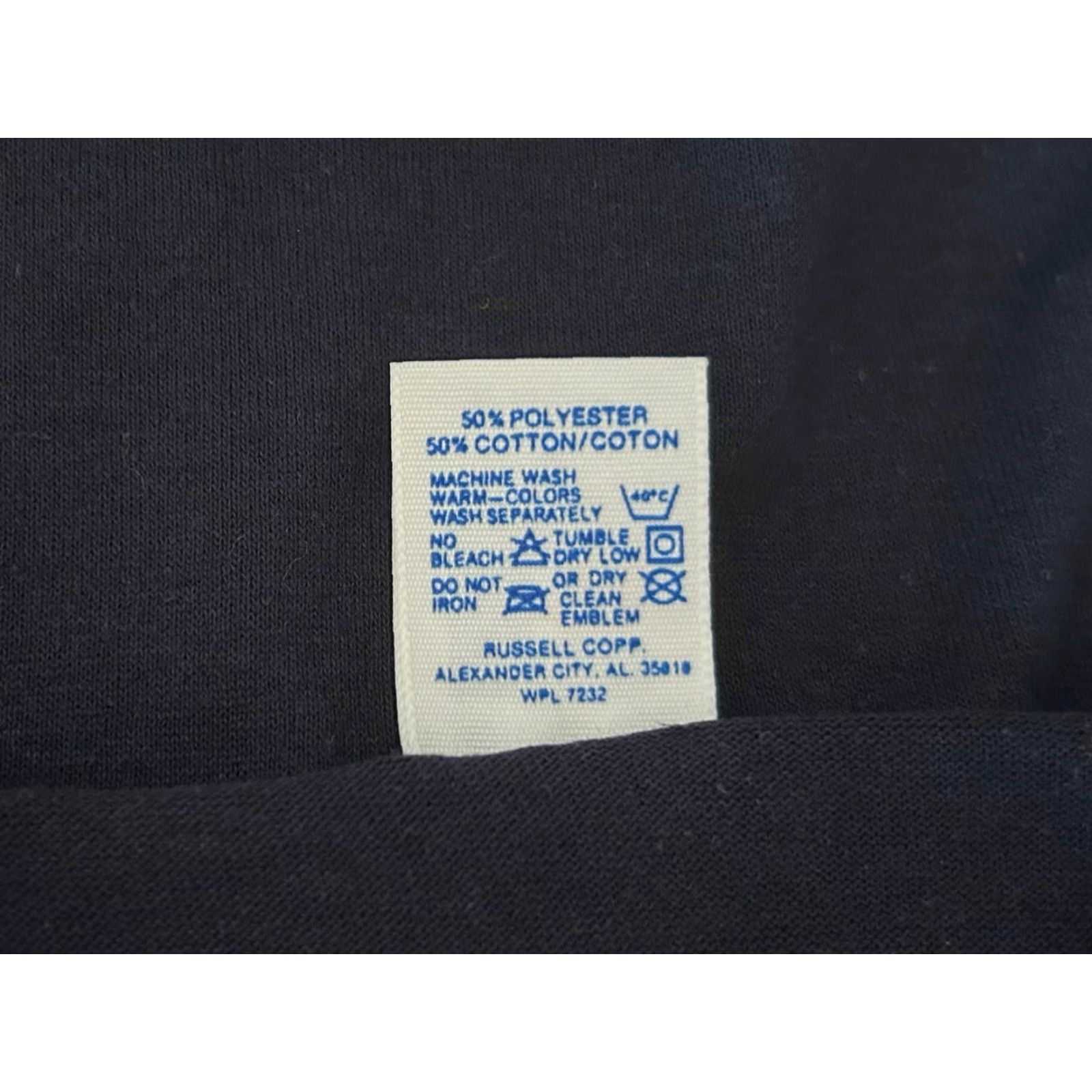 Russell Athletic VINTAGE Russell Athletic Long Sleeve Shirt Mens M 90s Navy Blue Cotton Blend Crew Neck NWOT USA Made Size US M / EU 48-50 / 2 - 5 Thumbnail