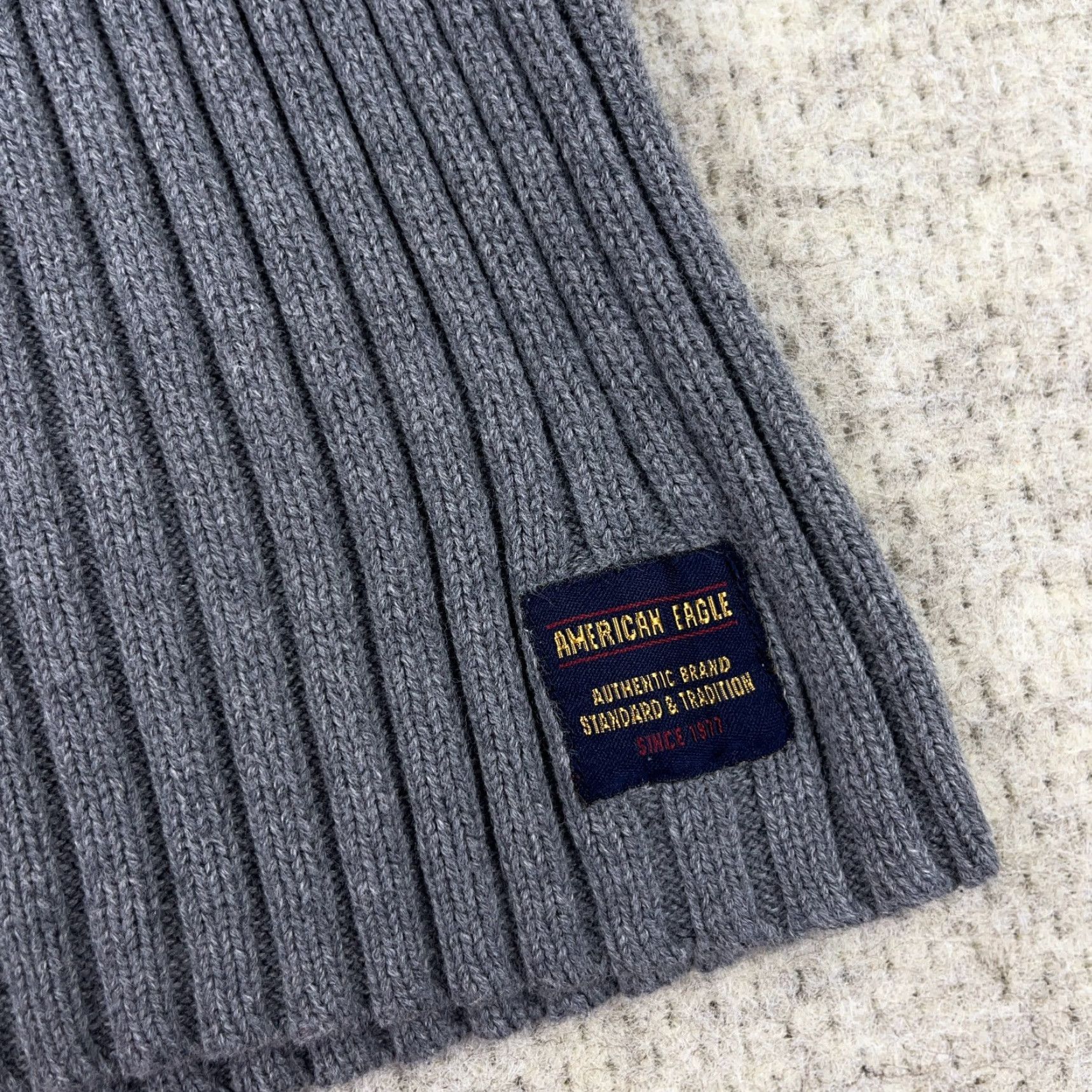 American Eagle Outfitters VINTAGE American Eagle Sweater Women XL Gray Chunky Knit Turtleneck Long Sleeve All Seasons Classic Preppy Size XL / US 12-14 / IT 48-50 - 6 Thumbnail