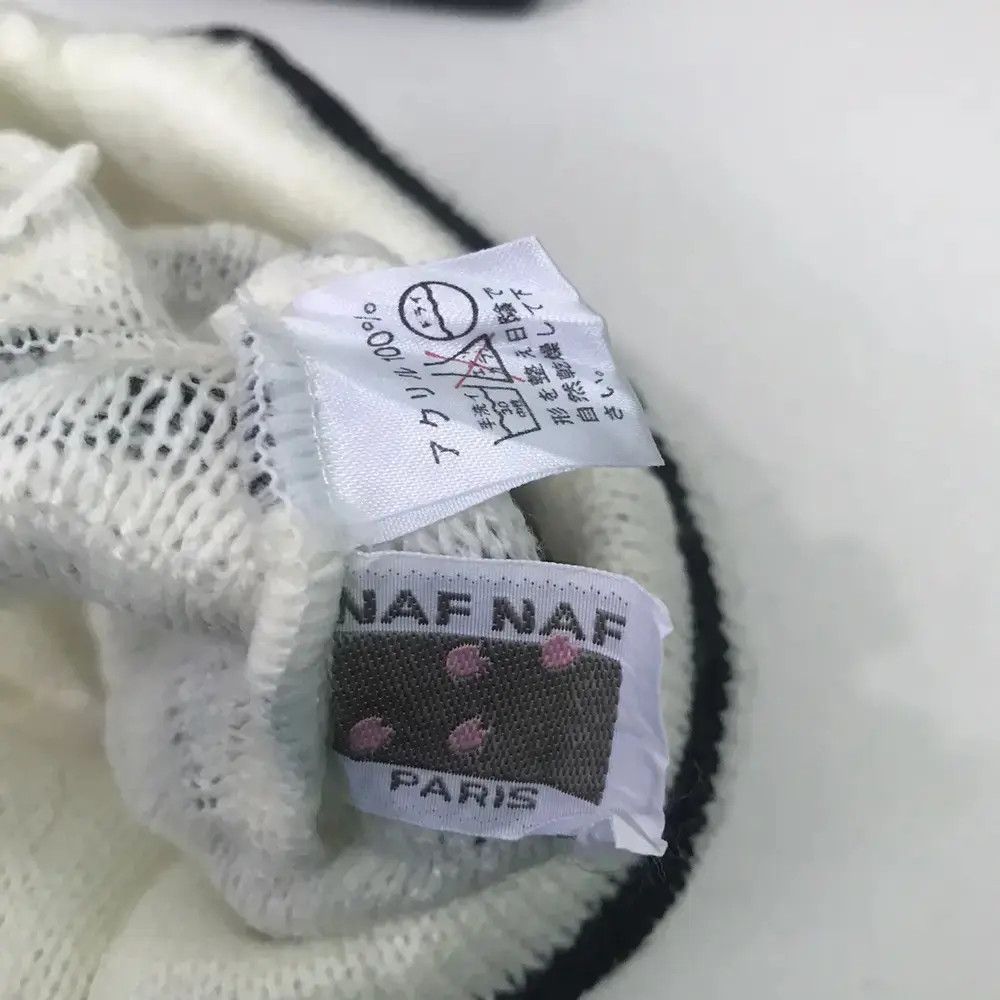 Japanese Brand × Vintage Vintage Naf Naf Paris Stripe Jail Beanie Hat Size ONE SIZE - 5 Thumbnail