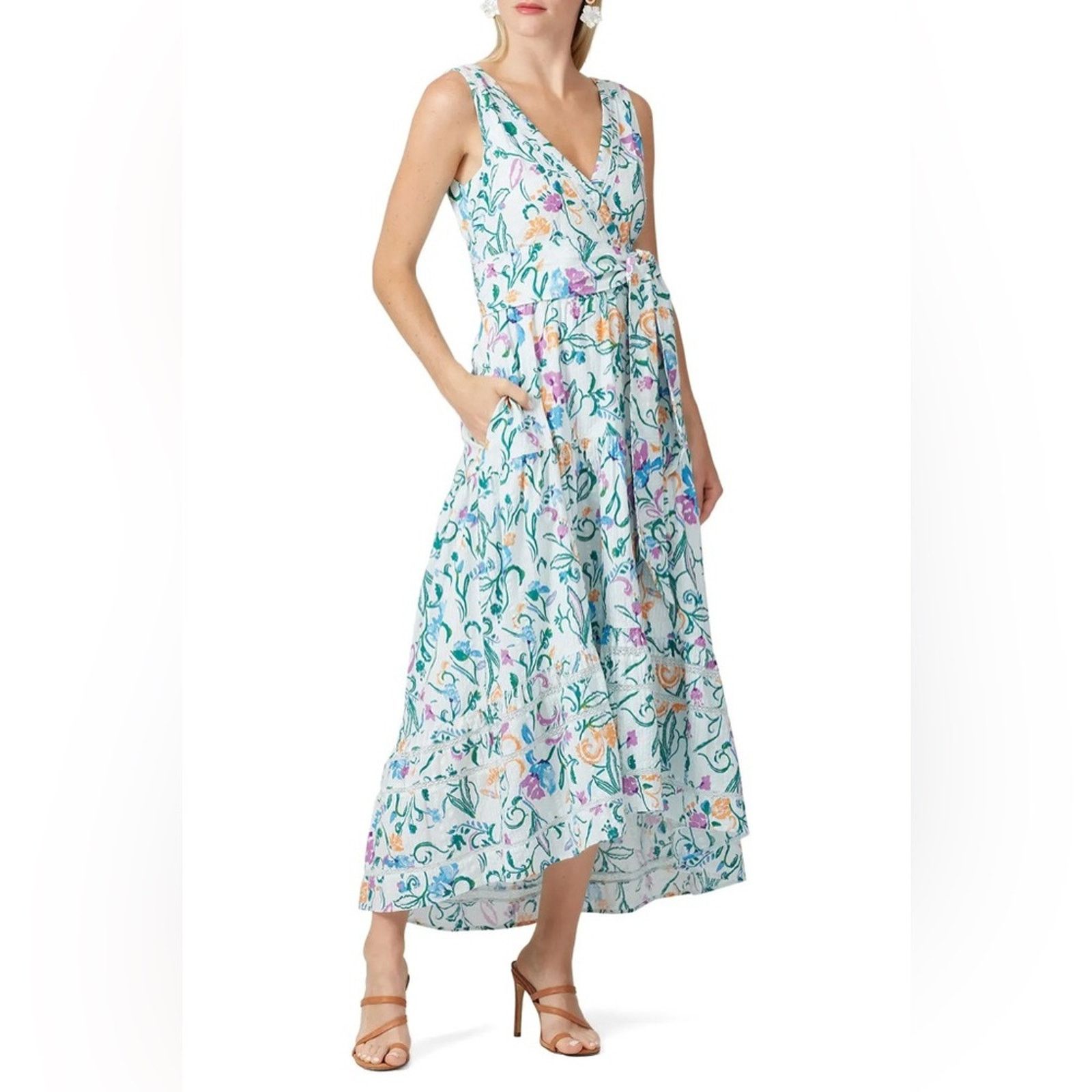 Tanya Taylor Tanya Taylor Size 6 Floral Cotton Neves Dress Sleeveless Size M / US 6-8 / IT 42-44 - 1 Thumbnail