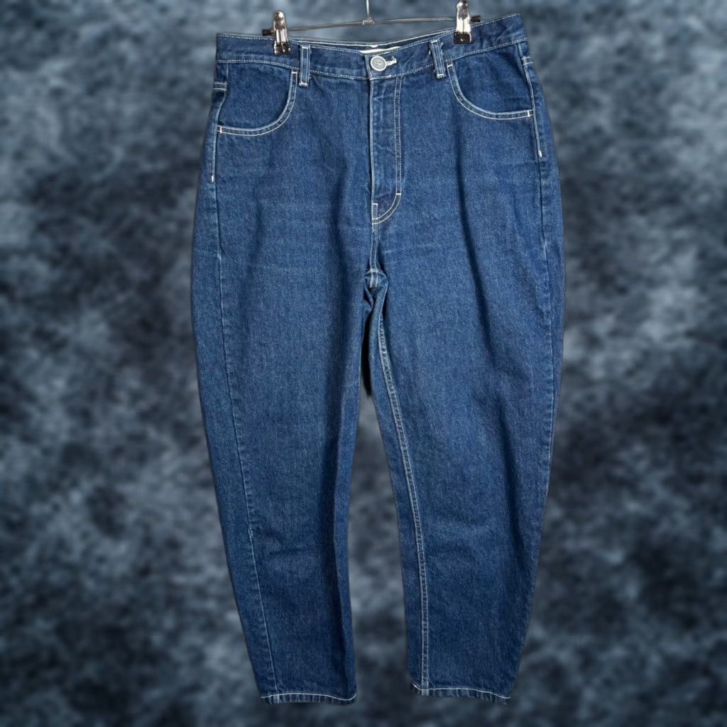 Vintage Gravel & Gold Womens Size 32 High-Waisted Tapered Barrel Leg Denim Jeans Size 24" / US 00 / IT 34 - 1 Thumbnail
