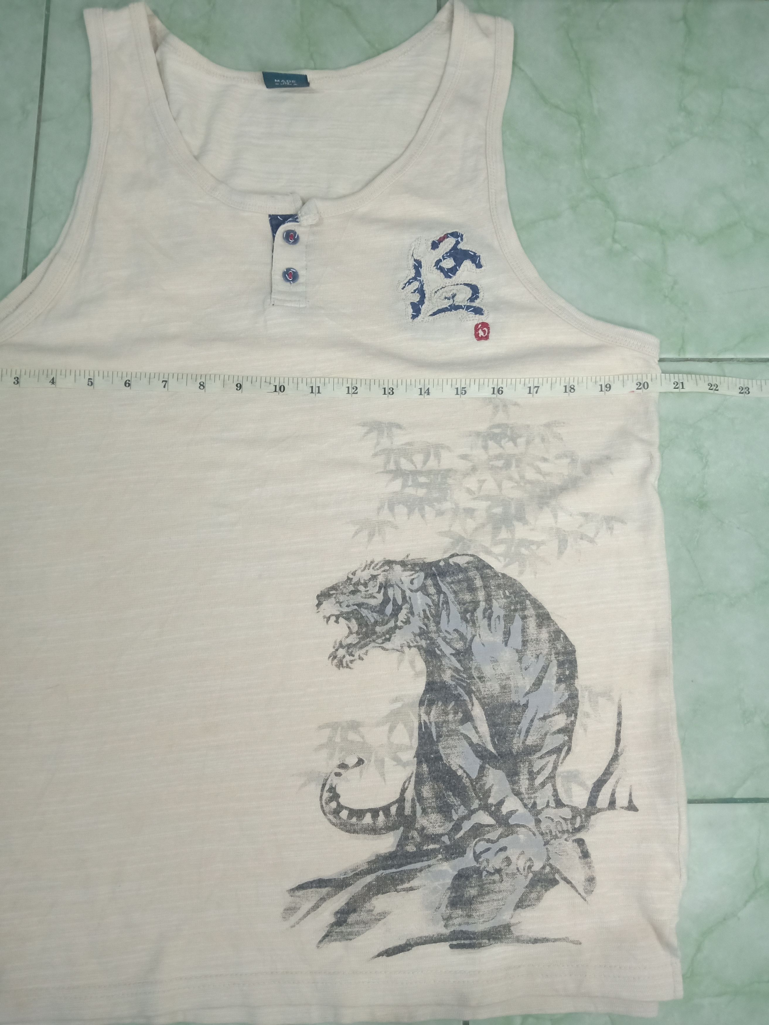 Karakuri Tamashii BULLET NOISE Japanese Sukajan Gothic Tiger Sleeveless Size US L / EU 52-54 / 3 - 11 Thumbnail