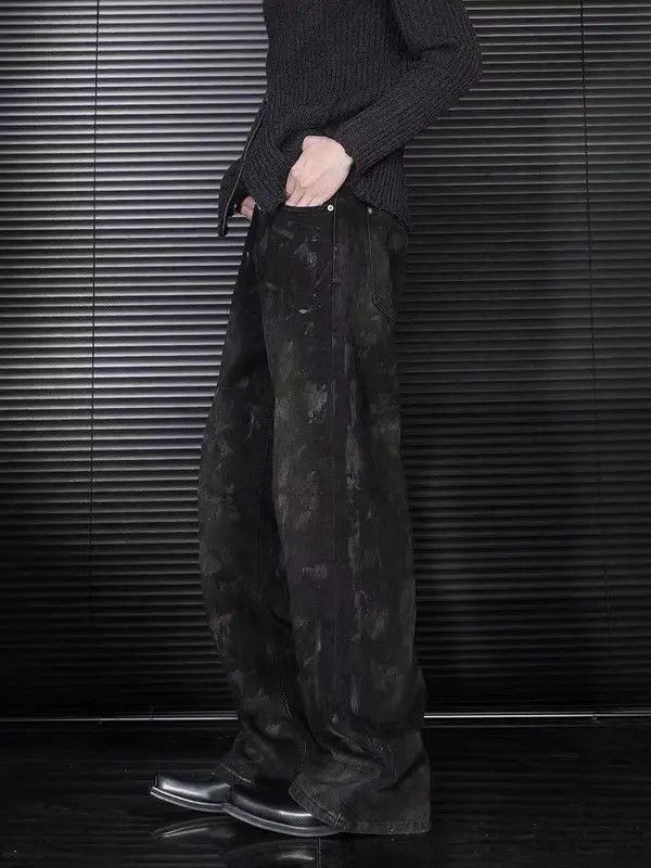 Japanese Brand VIBE Dirty washed distressed baggy jeans Size US 34 / EU 50 - 5 Thumbnail