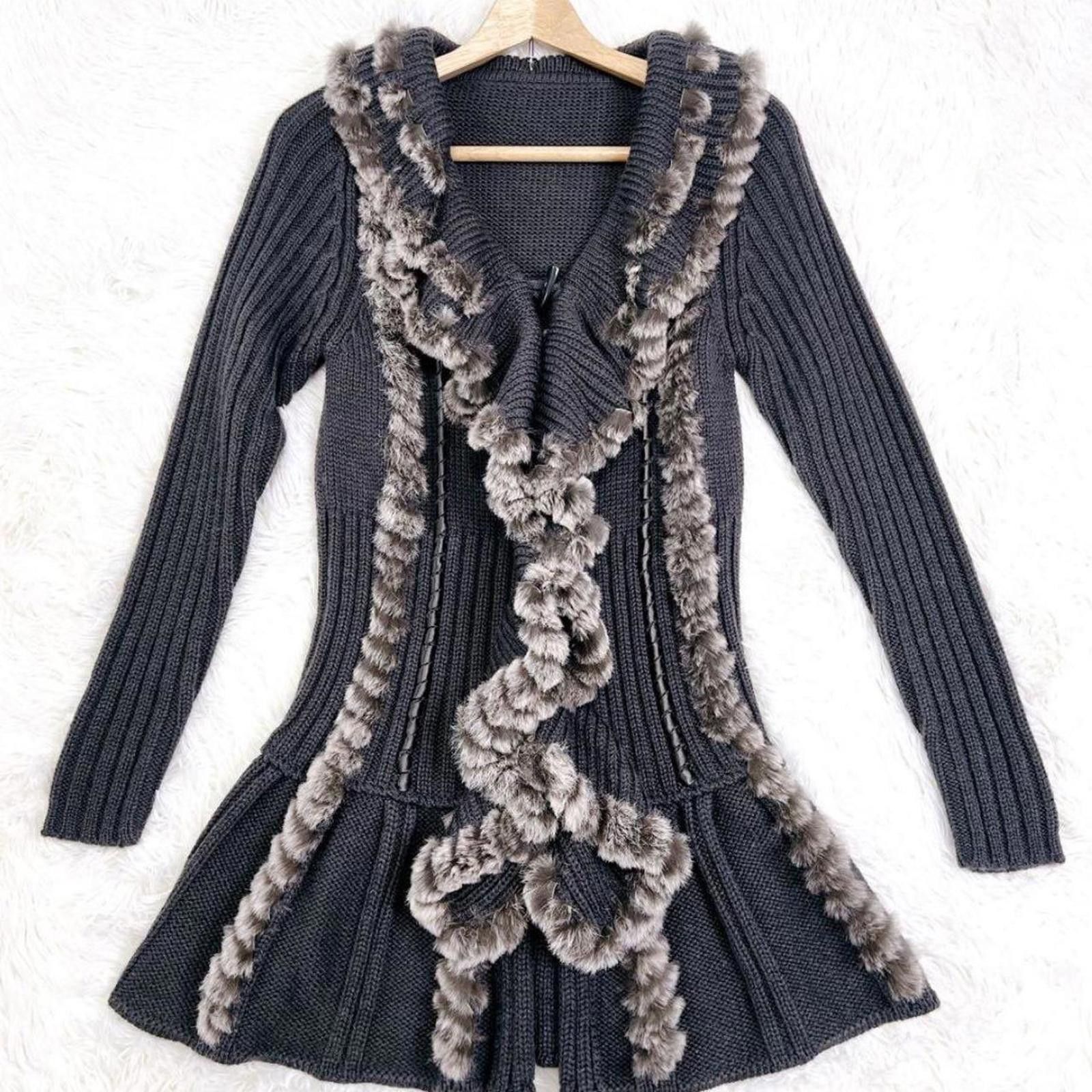 Other Real rabbit fur whimsy goth penny lane style cardigan Size XS / US 0-2 / IT 36-38 - 1 Thumbnail