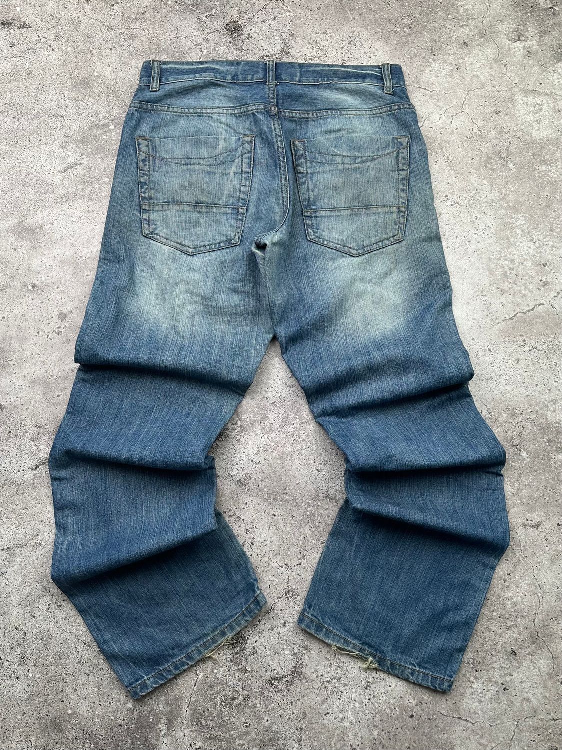 Japanese Brand Vintage Wide Biker Jeans C518(V263) Size US 32 / EU 48 - 8 Thumbnail