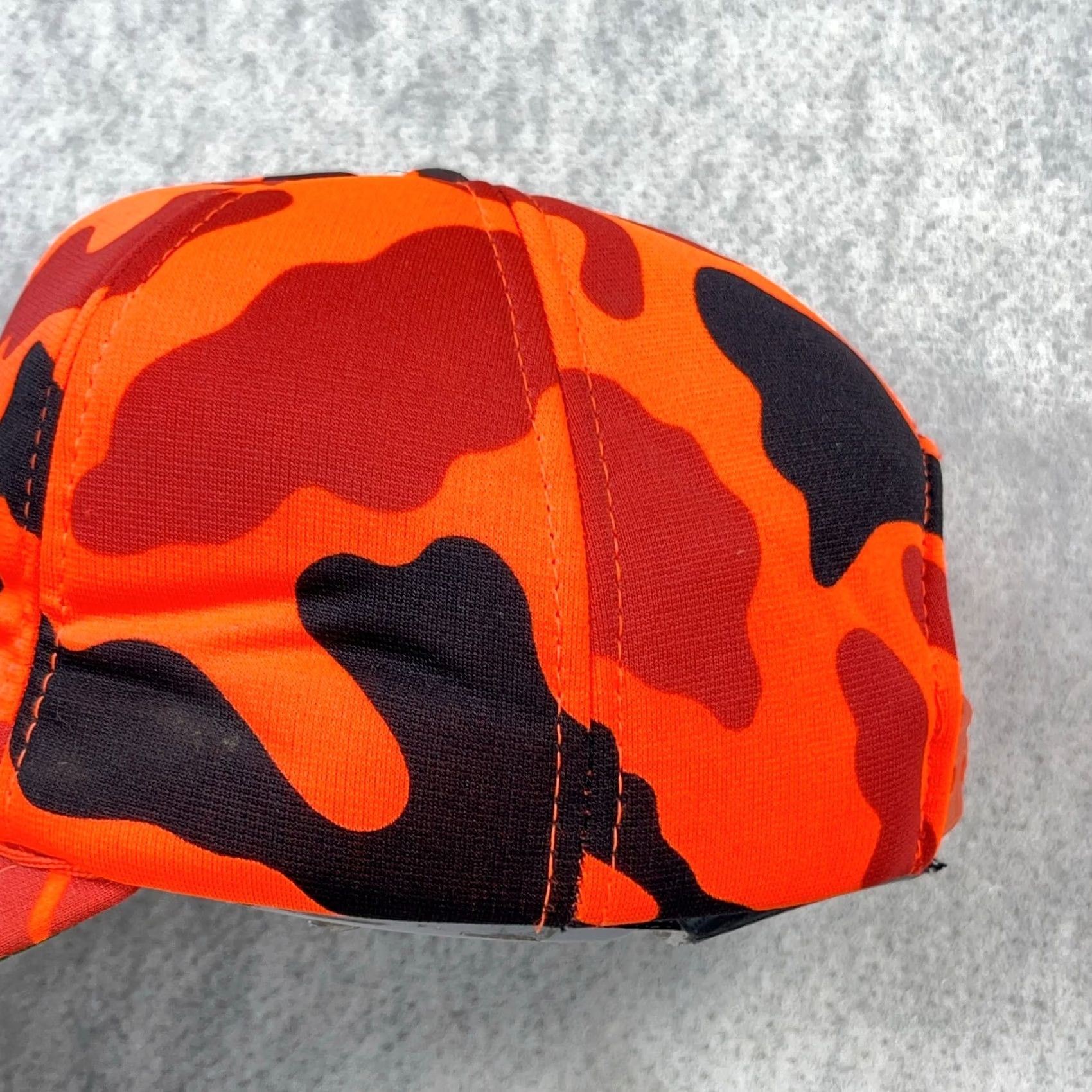 Vintage VINTAGE Camo Trucker Hat Cap Snapback 80s 90s Blaze Orange Hunting Lightweight Adjustable Men Twill Cap Hat Size 44L - 4 Thumbnail