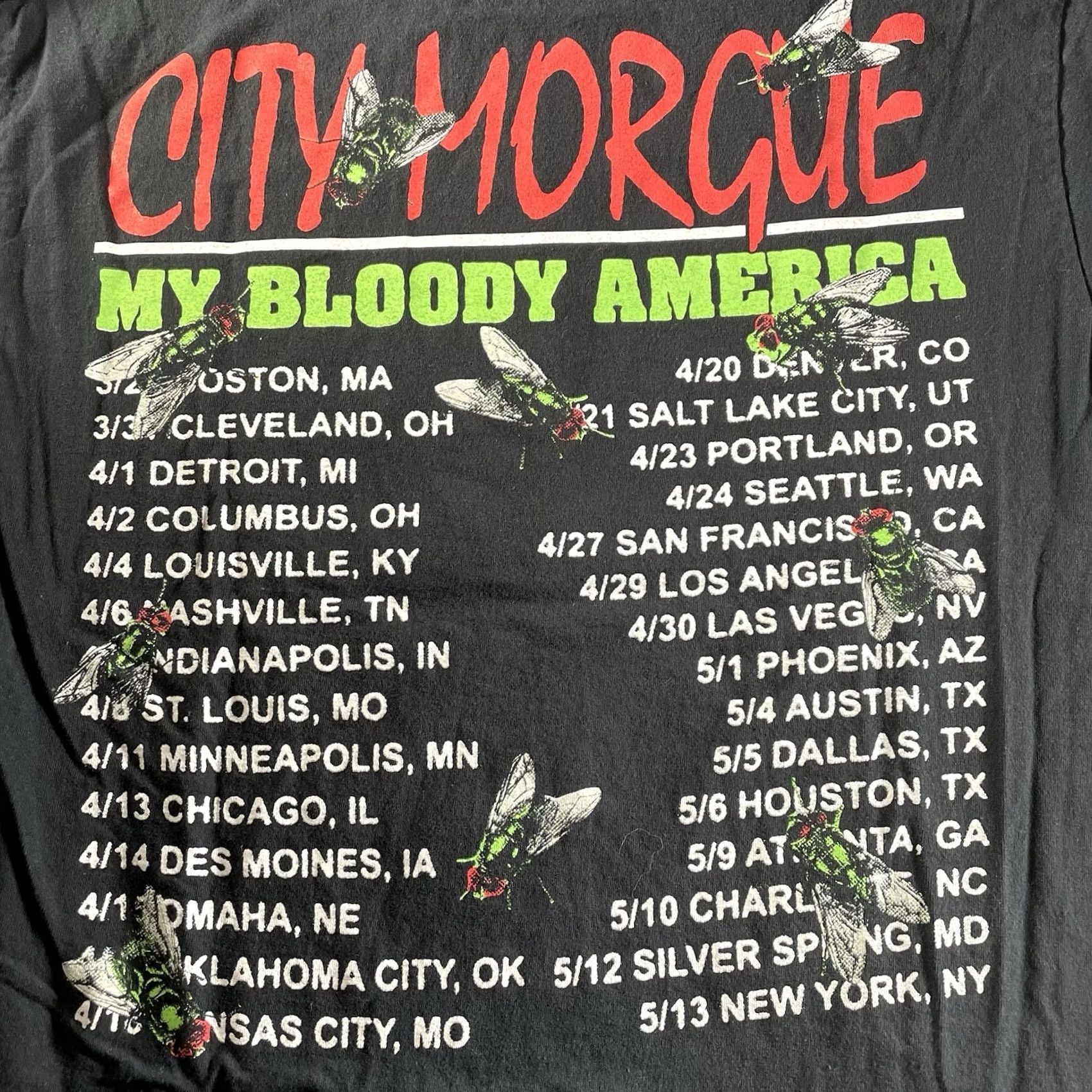 Vintage VINTAGE City Morgue Shirt Mens XL Band My Bloody America Tour Toxic Boogaloo Size US XL / EU 56 / 4 - 7 Thumbnail