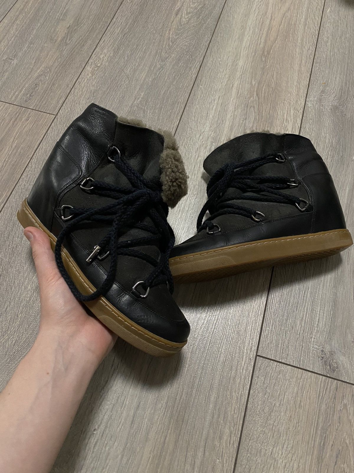Isabel Marant Vintage Isabel Marant Nowles Ski Boots Suede Leather Wedge Size US 8 / IT 38 - 1 Thumbnail