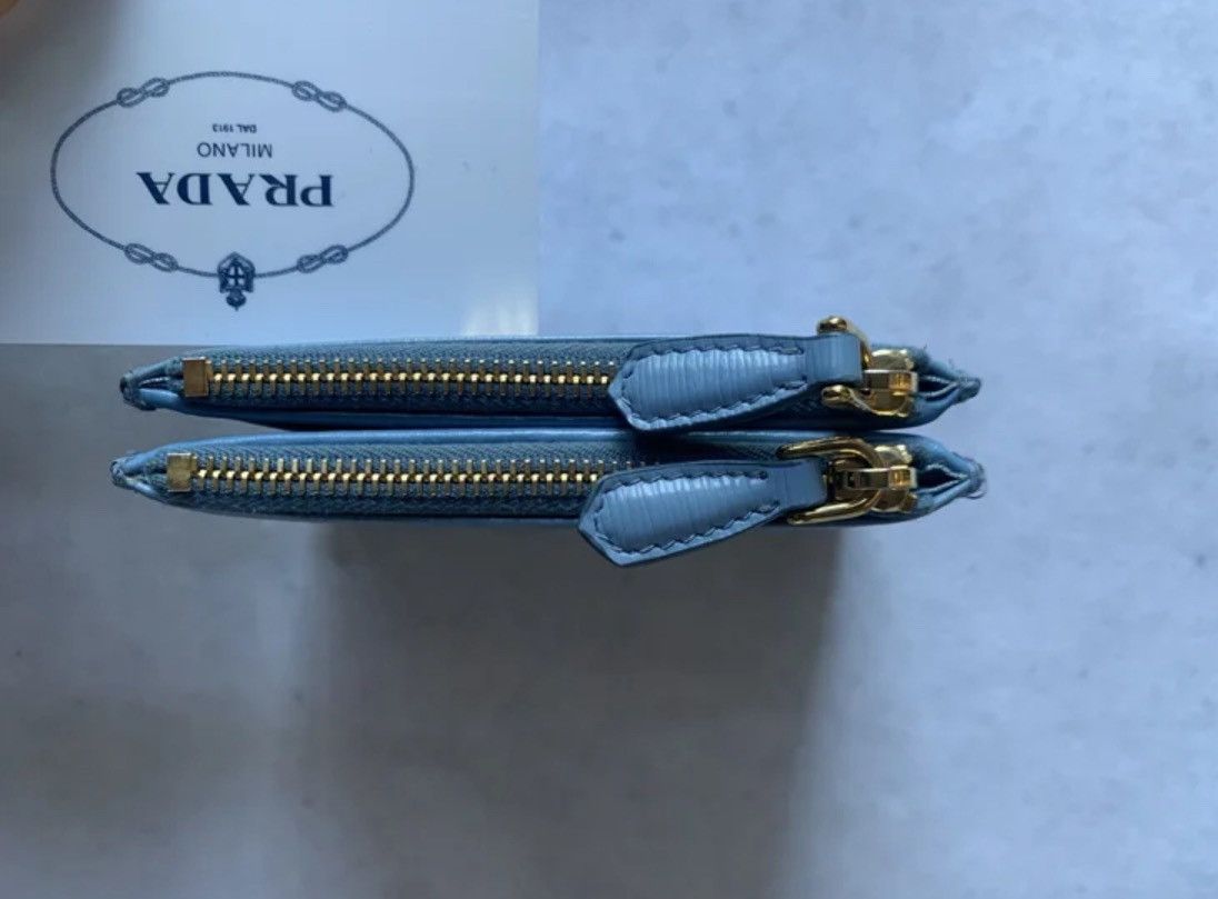 Prada Prada light blue leather wallet Size ONE SIZE - 4 Thumbnail