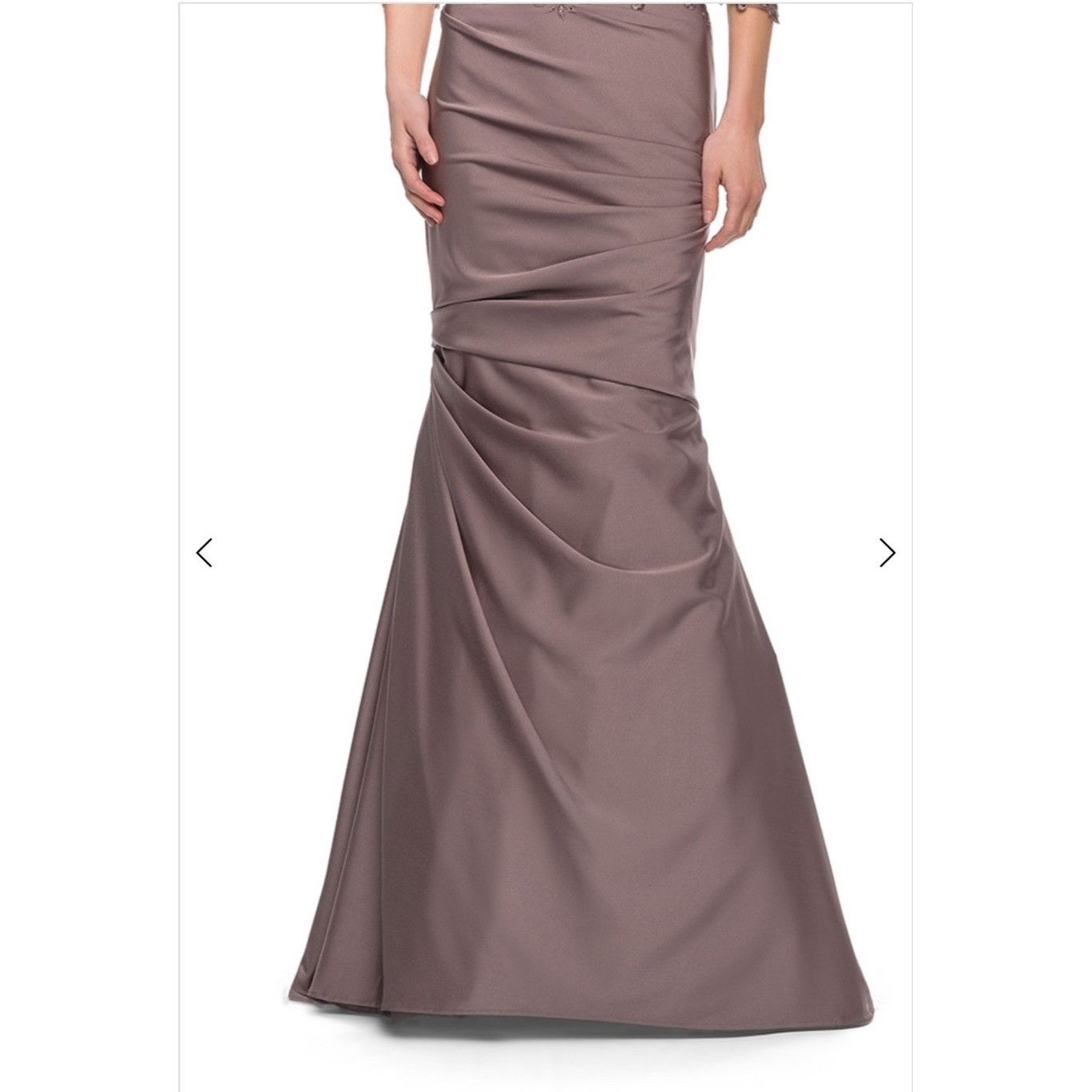 Other La Femme Off-The-Shoulder Gown With Lace Bodice & Satin Skir Size XL / US 12-14 / IT 48-50 - 6 Thumbnail
