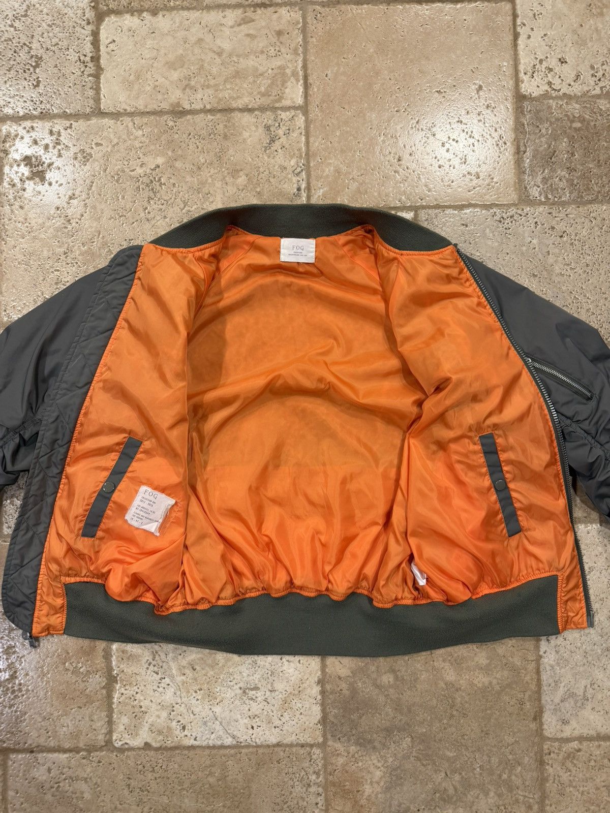 Fear of God Fear of God Collection One Olive Green Bomber Jacket Size US L / EU 52-54 / 3 - 9 Thumbnail
