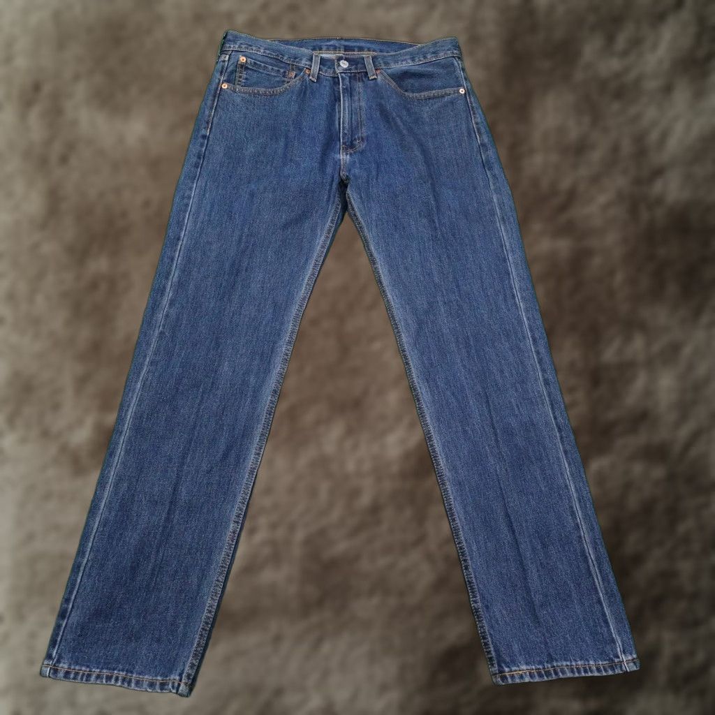 Levi's VINTAGE Levi's 505 Jeans Men 34x32 Denim Straight Leg Zip Fly Regular Fit Blue 90s Mens Size US 34 / EU 50 - 1 Thumbnail