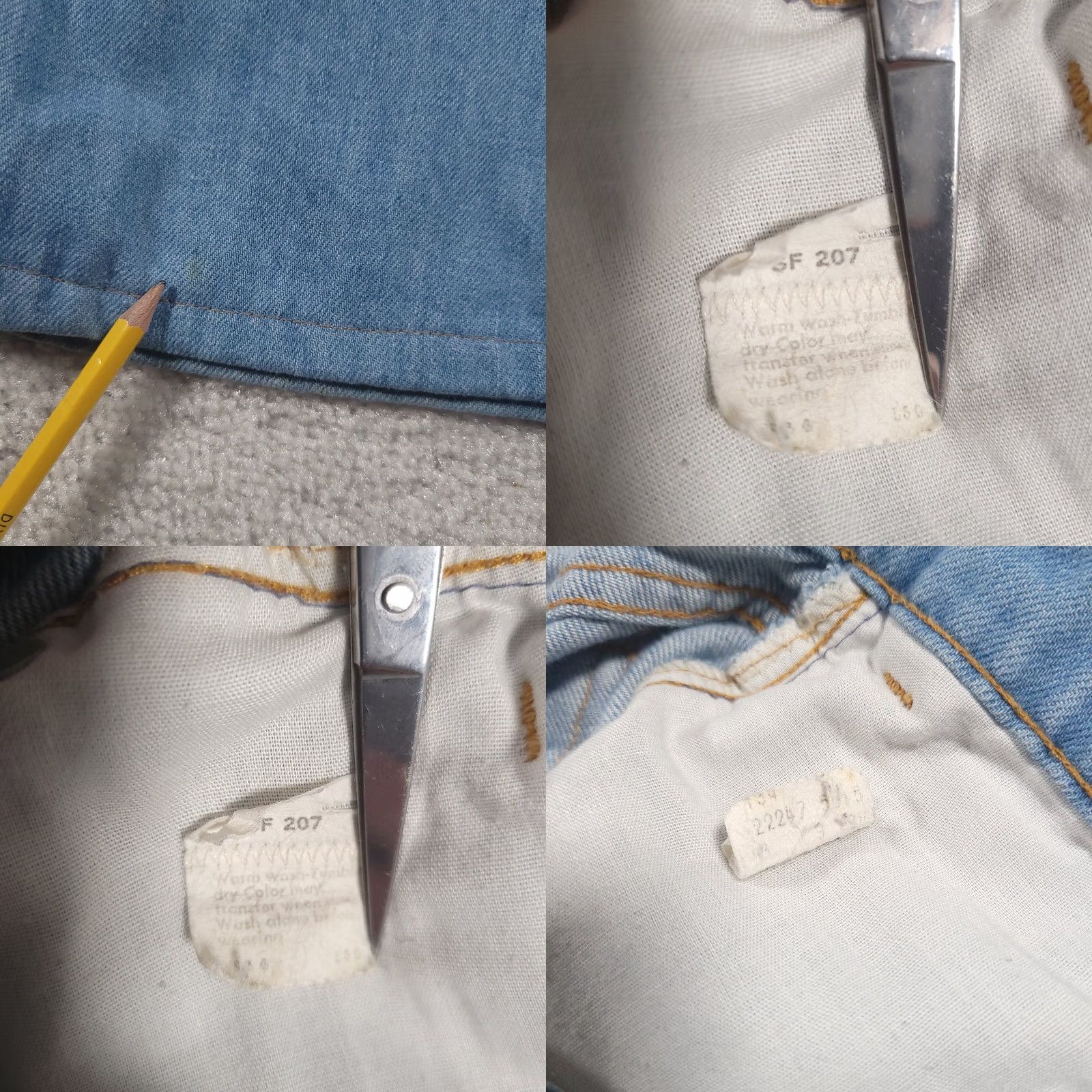 Levi's VINTAGE Levi's 22247 Jeans Mens 34x29 Blue Denim Talon Zipper Straight USA 80s Size US 34 / EU 50 - 8 Thumbnail