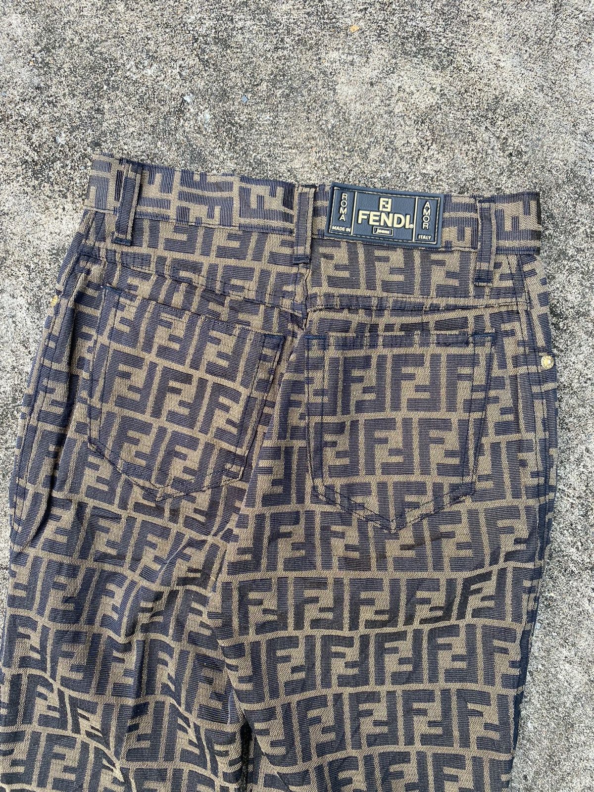 Fendi 🖤BLACKFRIDAY🖤Vintage Fendi Zucca Monogram Pants Size 26" / US 2 / IT 38 - 4 Thumbnail