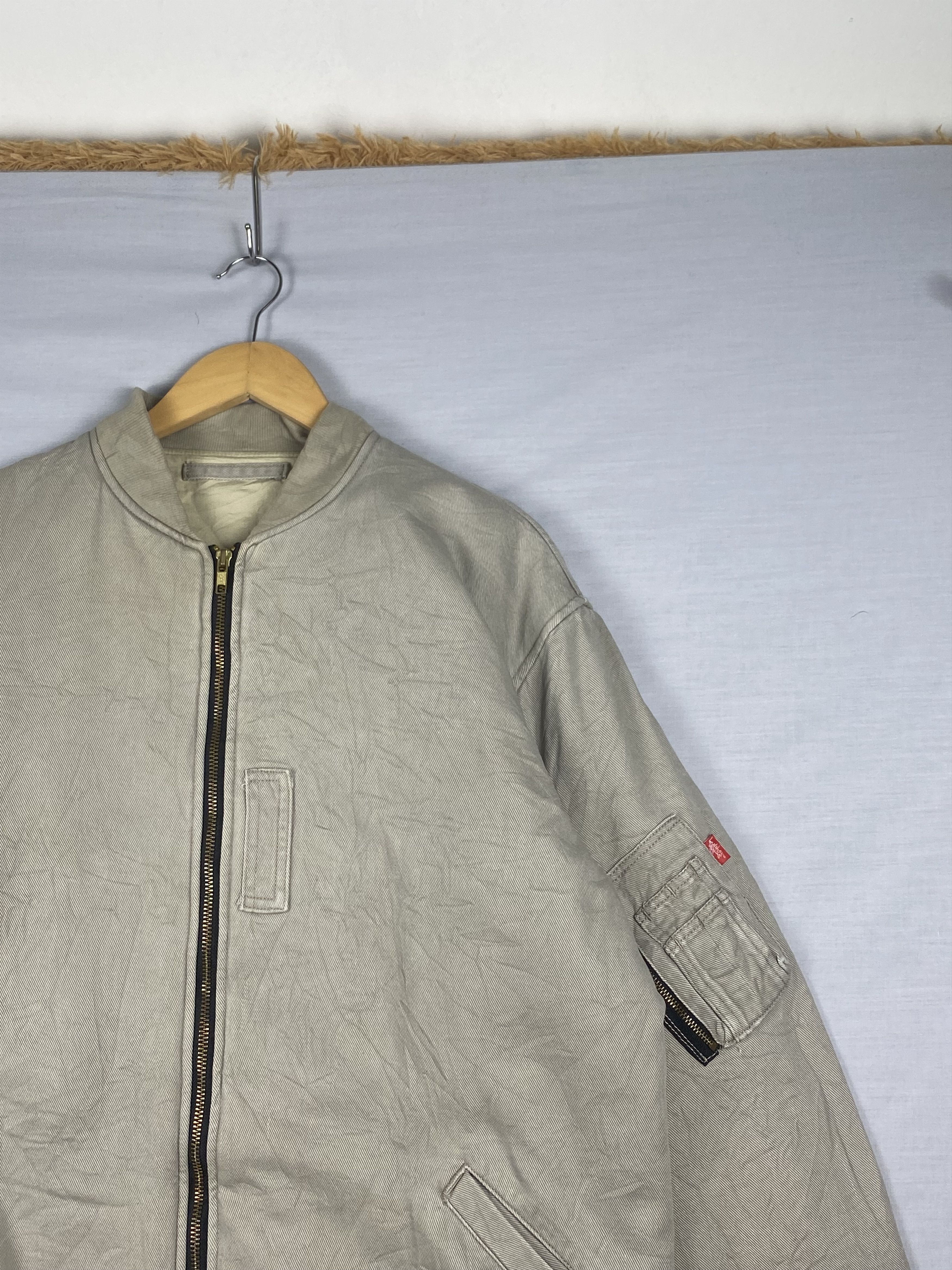 Japanese Brand Vintage Japanese Brand Zip Up Khaki Bombers Jacket Size US L / EU 52-54 / 3 - 3 Thumbnail