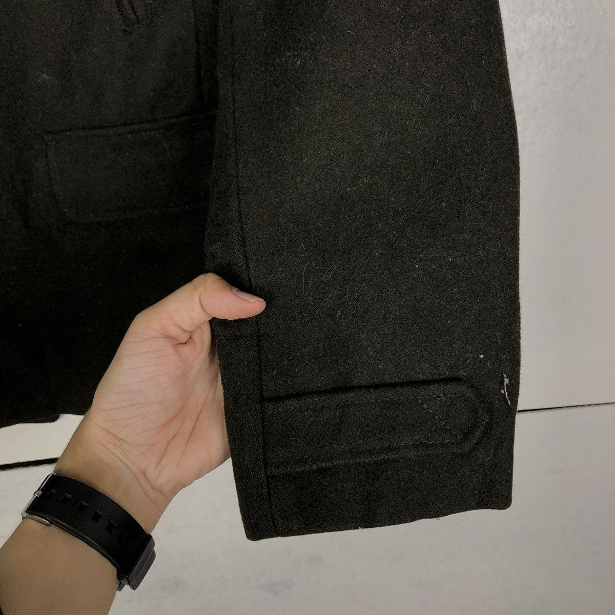 Hysteric Glamour 🔥VINTAGE WOOL BIKER JACKET 291295 HOMME JAPAN DOUBLE COLLAR Size US S / EU 44-46 / 1 - 15 Thumbnail
