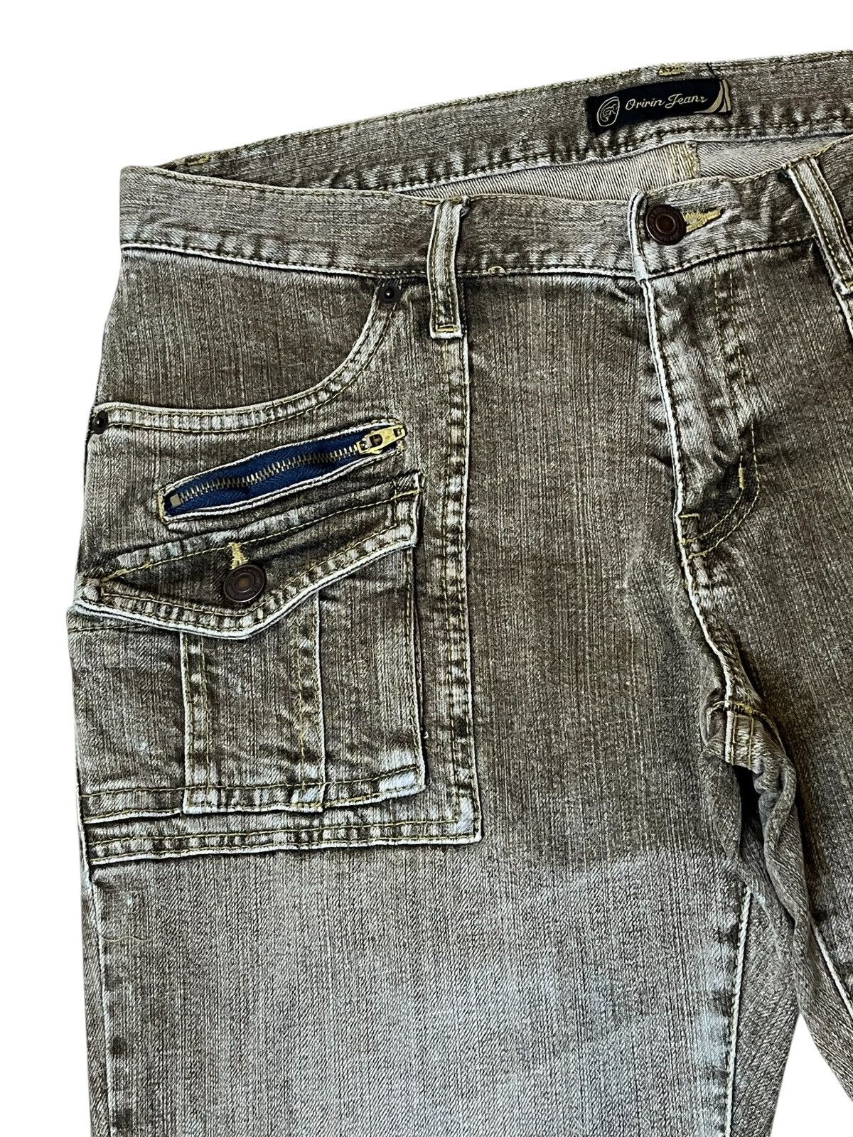 Japanese Brand JAPANESE ARTISTR “ORIRIN JEANS” DIRTY MUDD FLARED JEANS Size US 33 - 6 Thumbnail