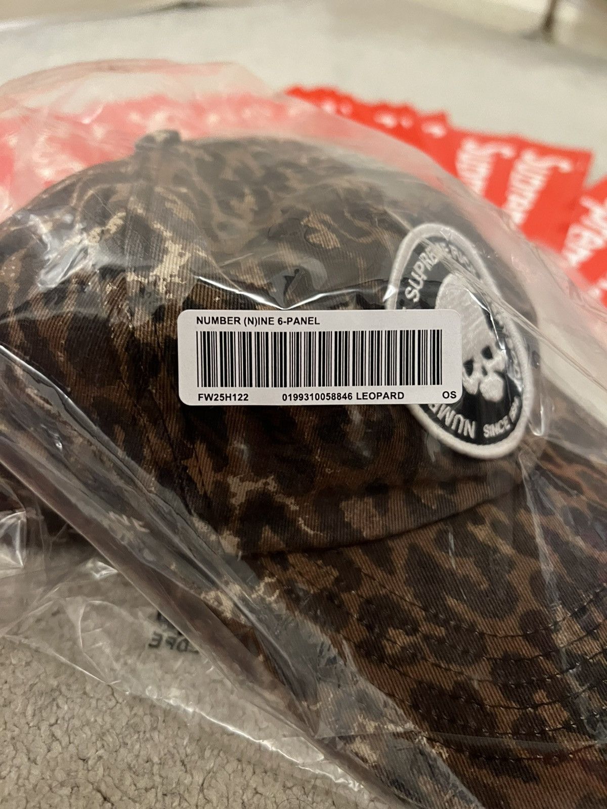 帽子 Supreme x Number (N)ine 6-Panel Leopard Supreme Number (N)ine