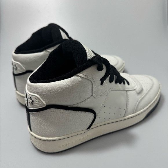 Saint Laurent Paris Saint Laurent SL-80 Mid Top Sneakers White Black Men’s EU 42 Size US 9 / EU 42 - 8 Thumbnail