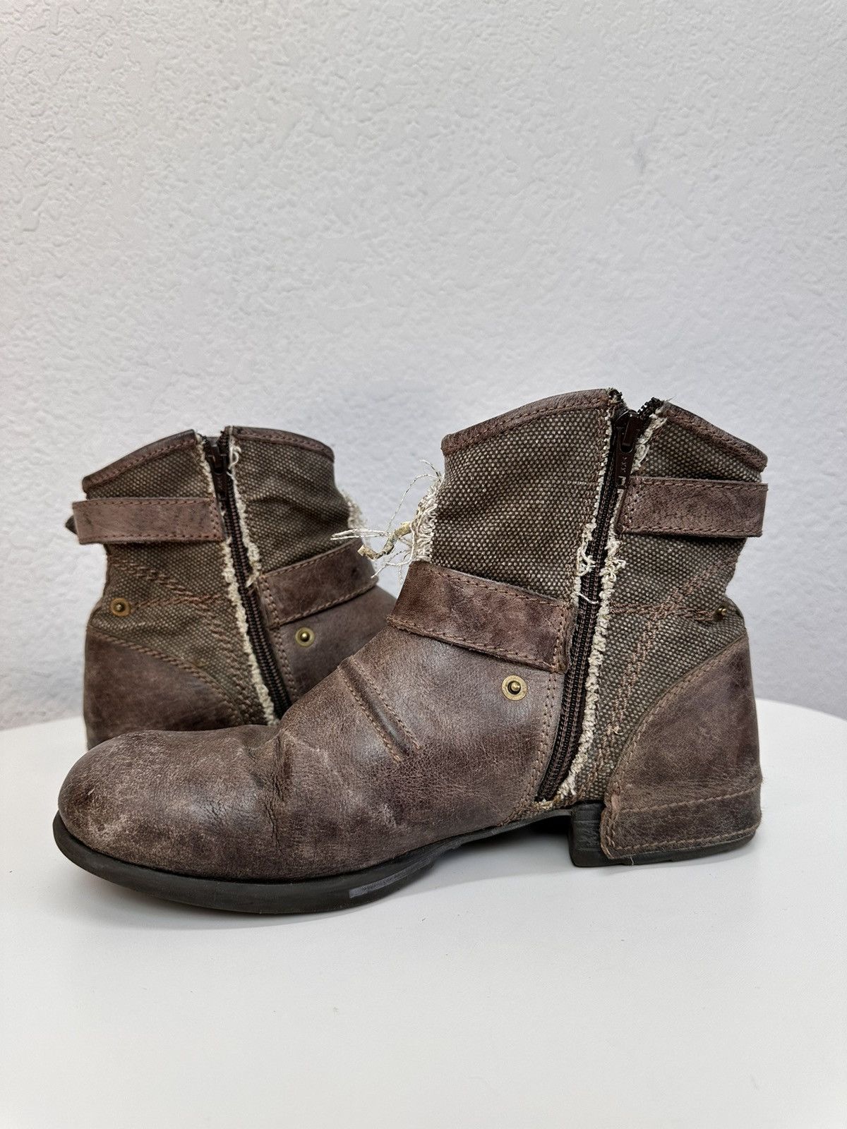 Other Leather Boots HandMade Italian Rick owens Style As 98 Rare Size US 7 / EU 40 - 11 Thumbnail