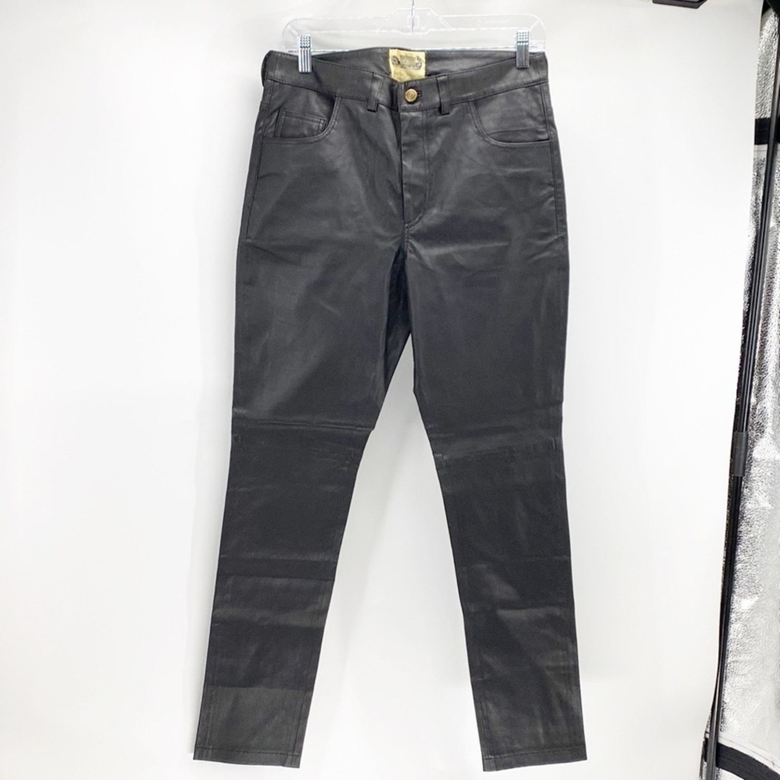 Other Max Studio Easton Neston Leather Pants straight leg sz 30 Size 30" / US 8 / IT 44 - 1 Thumbnail