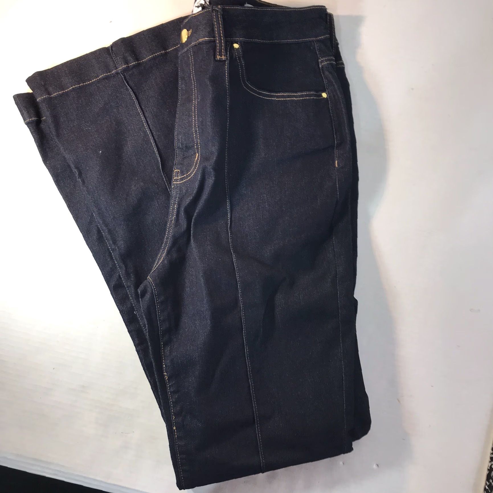 Forever 21 VINTAGE Forever 21 High Rise Flare Jeans Womens Size 33 Blue Denim Slim Fit 90s Bohemian Size 24" / US 00 / IT 34 - 4 Thumbnail