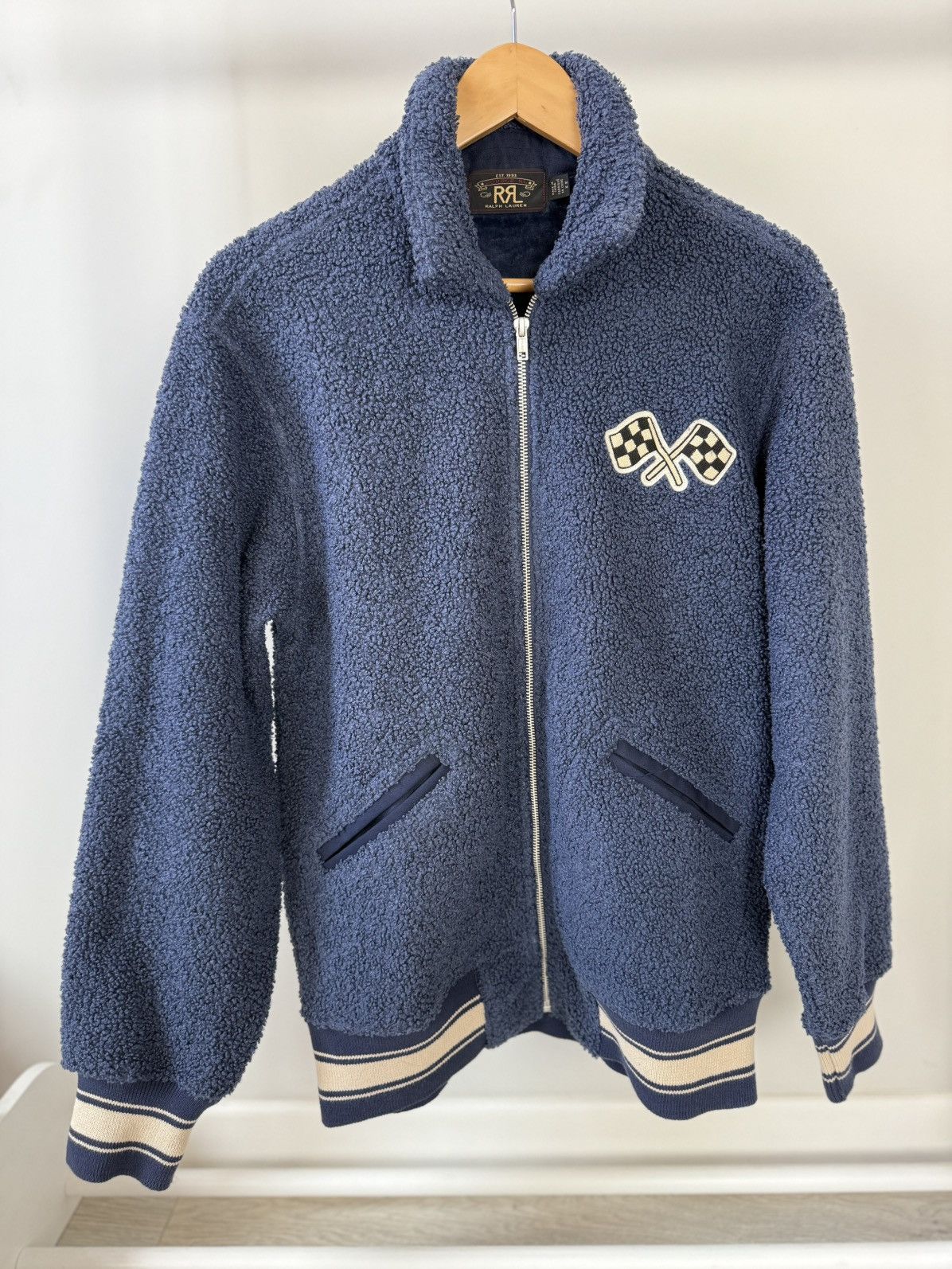 Ralph Lauren RRL Ralph Lauren Fleece Racing Bomber Jacket Size US M / EU 48-50 / 2 - 1 Thumbnail