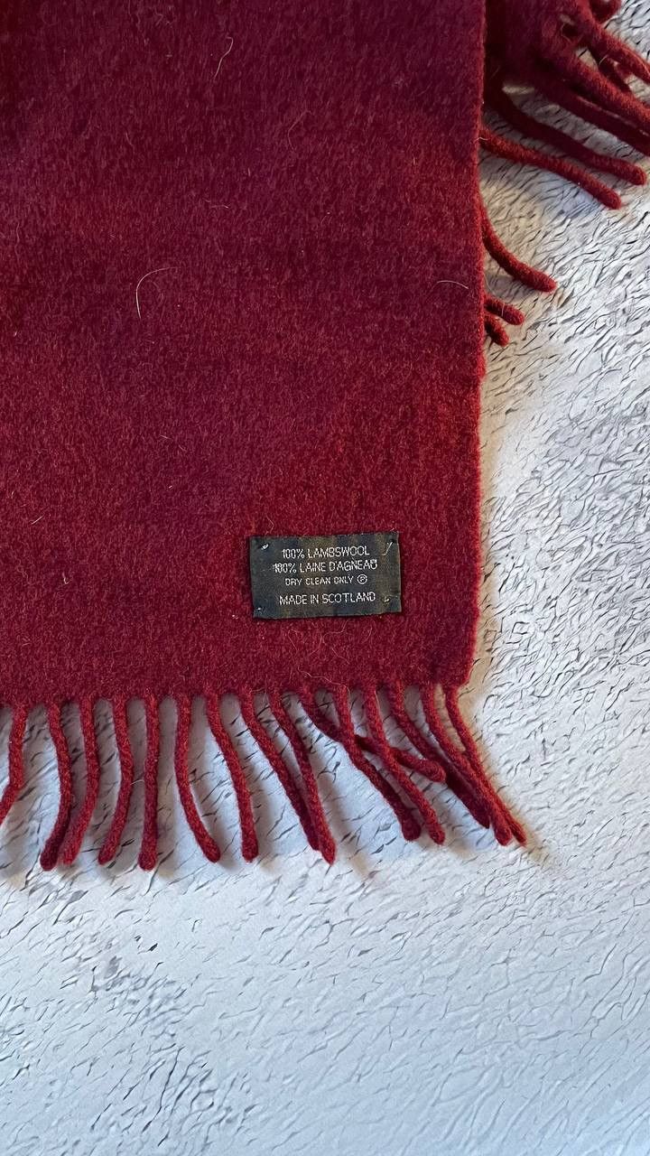 Dior Vintage red burgundy luxury scarf muffler Dior one sz rare Size ONE SIZE - 4 Thumbnail