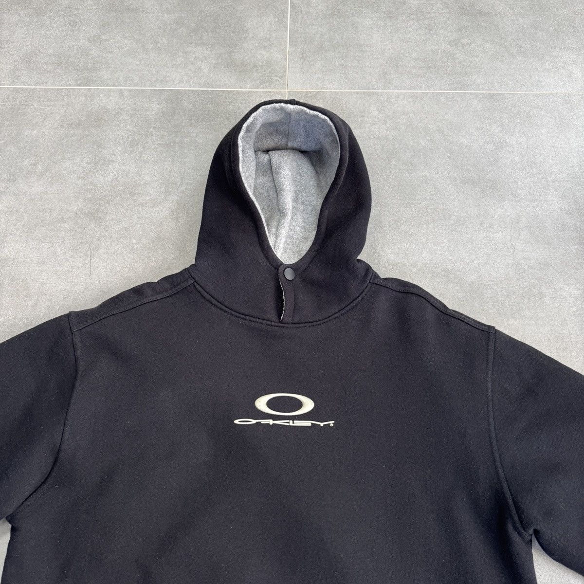 Vintage Oakley Center Logo Fleece Winter Hoodie Jacket Y2K
